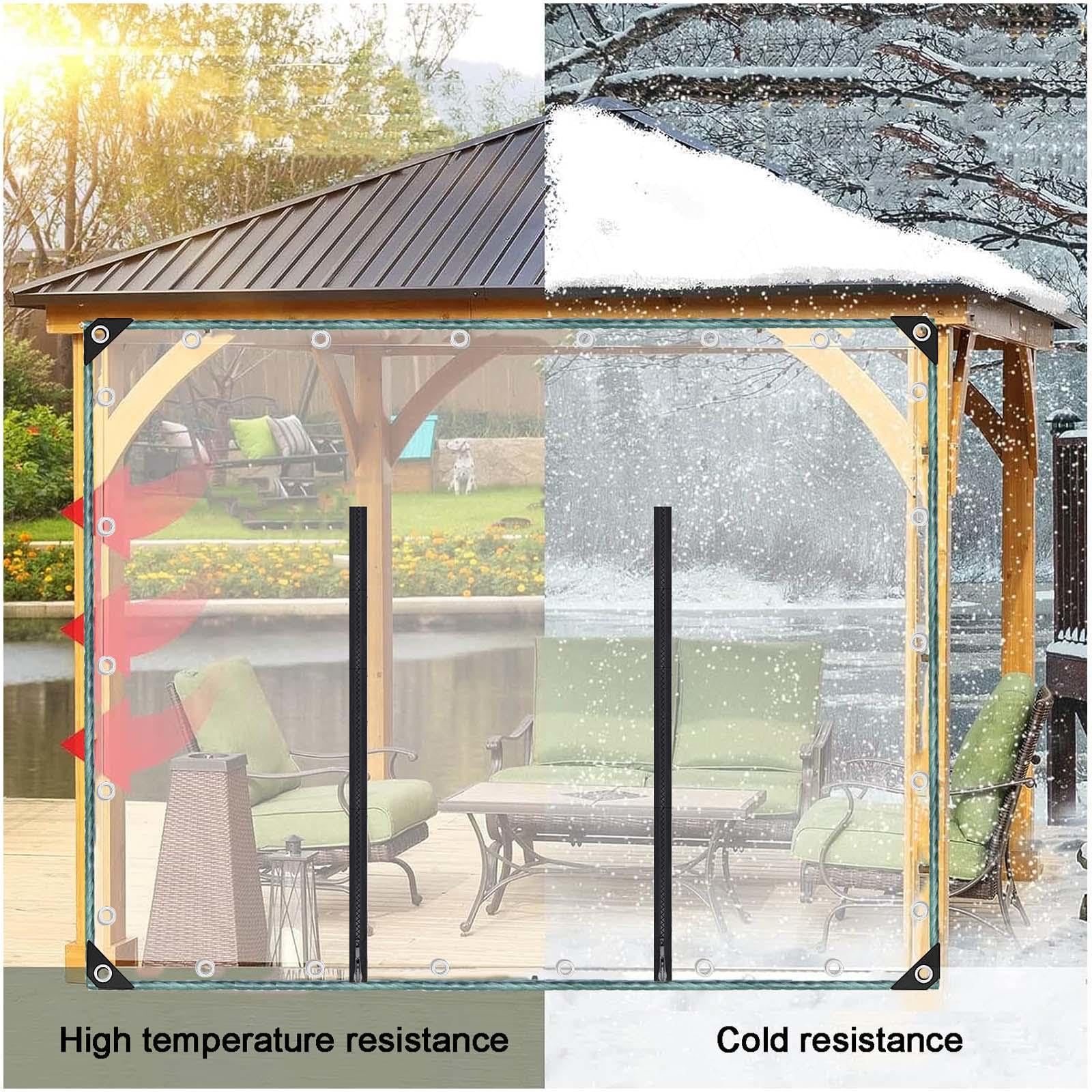Heavy Duty Clear Tarpaulin Waterproof With Eyelets, 0.35mm Transparent - View #8