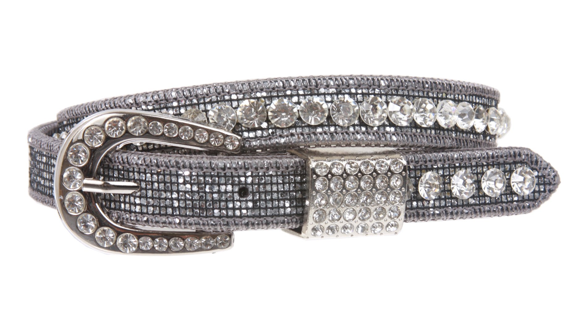 Cinturón de strass gris de 20mm para pantalones vaqueros infantiles 3