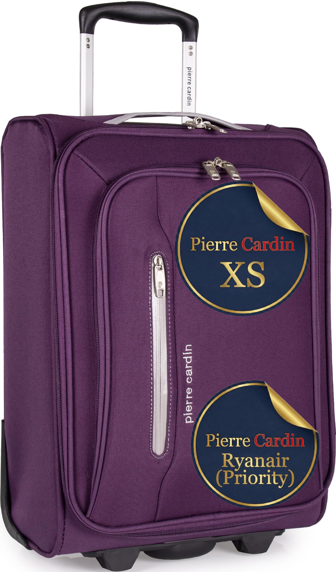 Pierre Cardin Soft Sided Luggage - with Stress Tested Durable Wheels | Telescopic Drag Handle Lightweight Soft-Sided Suitcase with Packing Straps | CL610