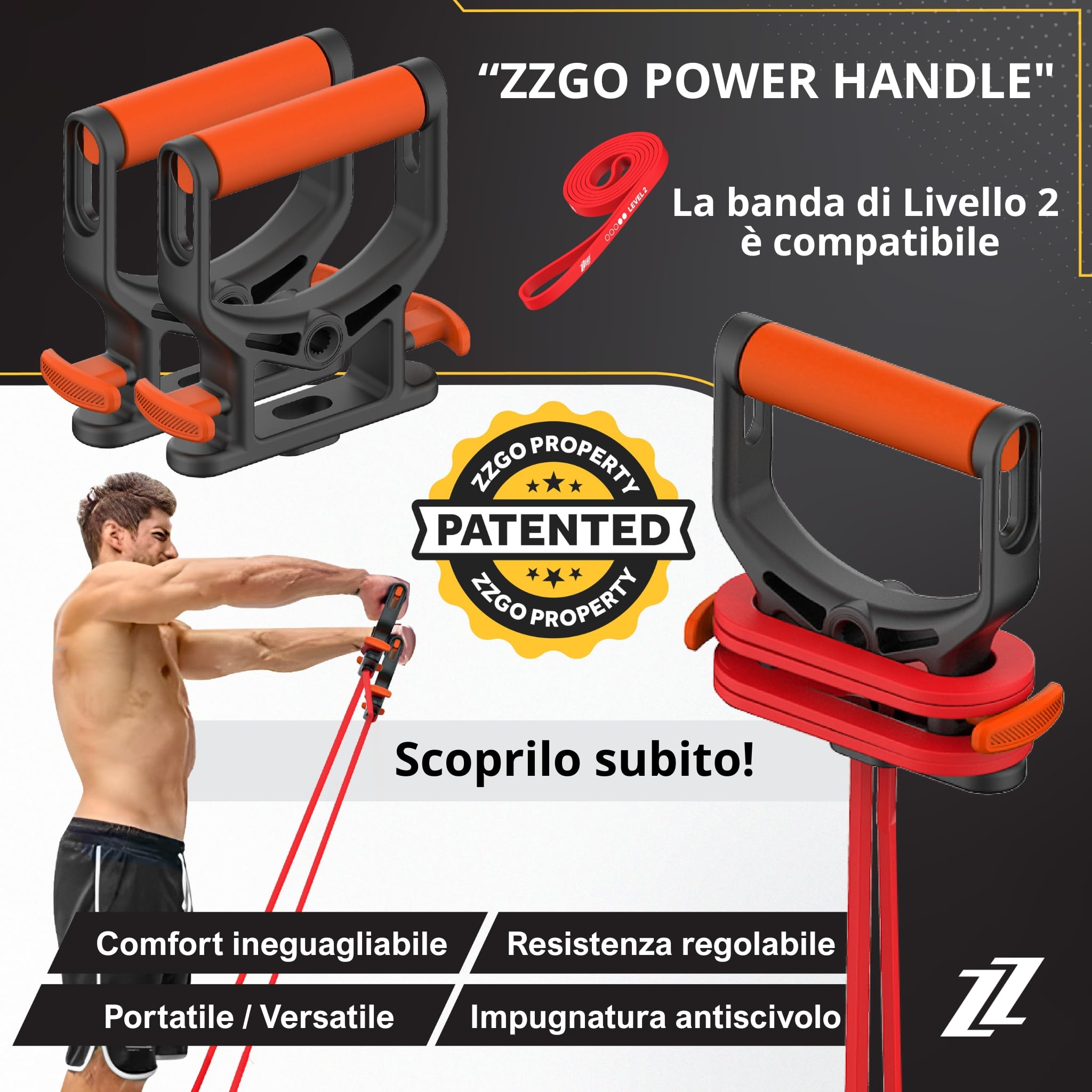 Fascia Elastica per Muscolazione e Fitness | Lattice Naturale e Resistenza Premium | Allenamento a Casa, Palestra o all'Aperto | Esercizi Multipli per Uomini e Donne