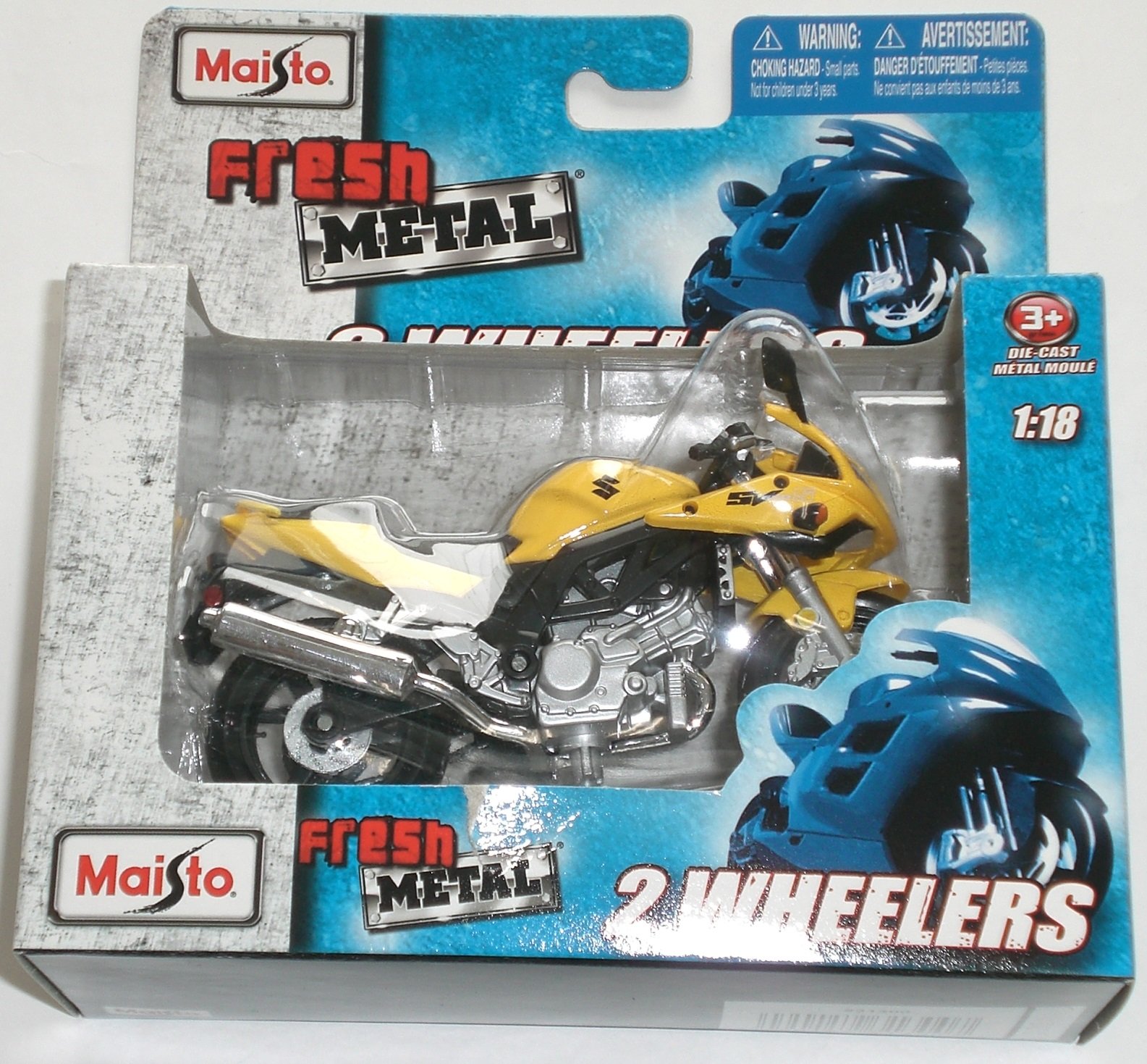 Amazon | Fresh METAL 1/18 2 WHEELERS SUZUKI SV650 イエロー スズキ
