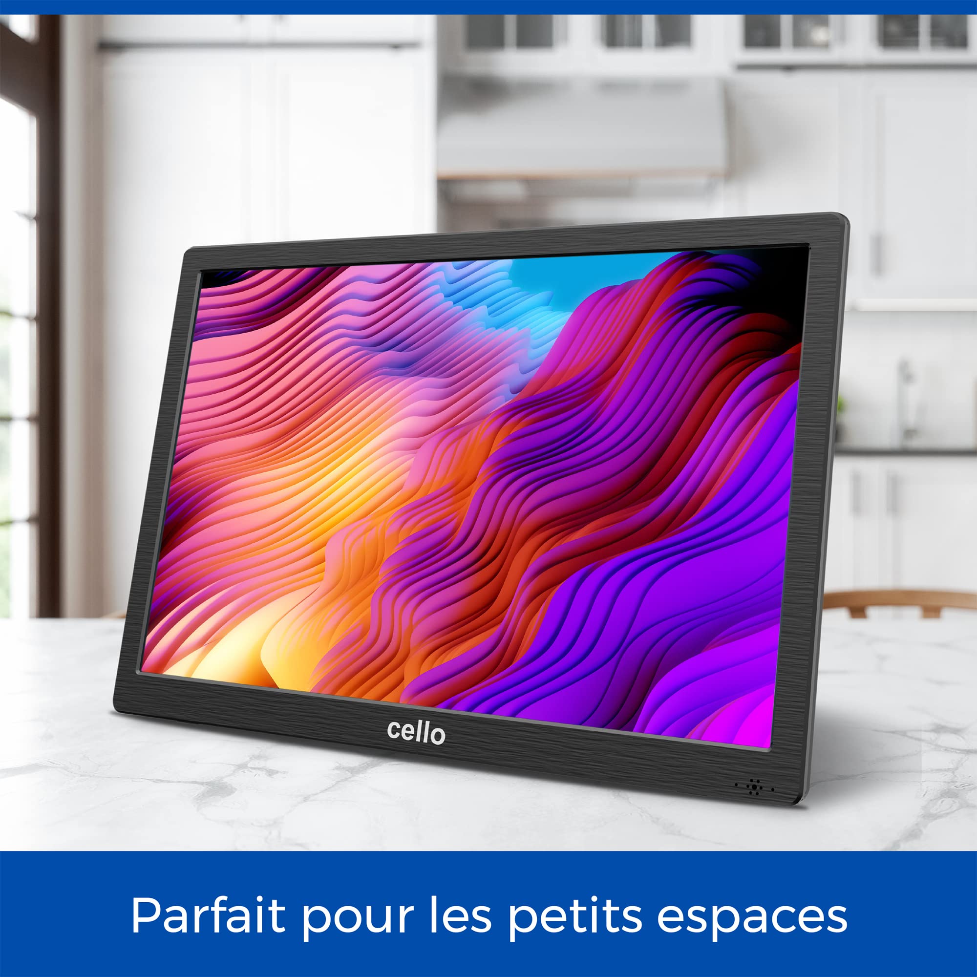 Téléviseur de voyage Cello 14 pouces 12volts, avec batterie intégrée, câble d'alimentation et chargeur de voiture : avec HDMI, USB, fente micro-SD et prise casque : parfait pour les véhicules à moteur