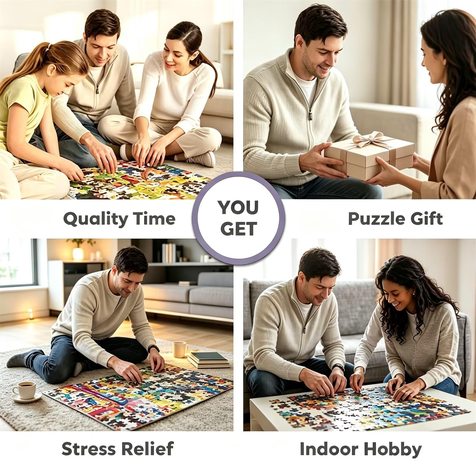 Puzzle 4000 Pezzi per Adulti, Neve Animali Lupo, Rompicapo Classico per Passatempo e Relax, Splendida Decorazione per Pareti e Idea Regalo