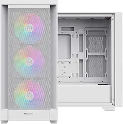 Gabinete Gamer Gamemax Defender - Mini Tower, USB 3.0+2.0, Lateral Vidro - Branco