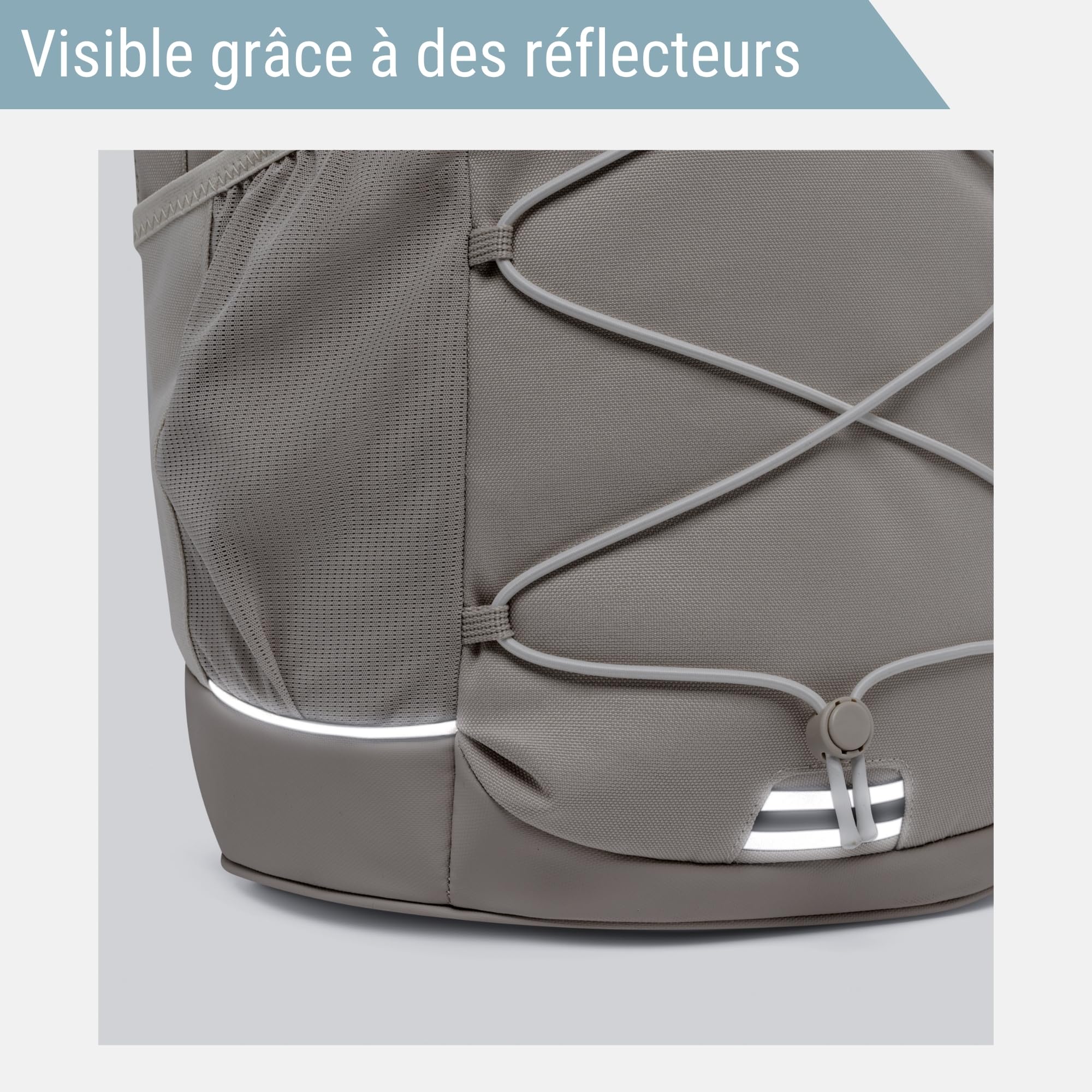 Audetic Sac à Dos Scolaire pour Adolescents Beige - AERO Backpack - Cartable pour Garçons et Filles - 21 litres - Sac à Dos Ergonomique avec de Nombreux Compartiments pour École et Loisirs - Hydrofuge