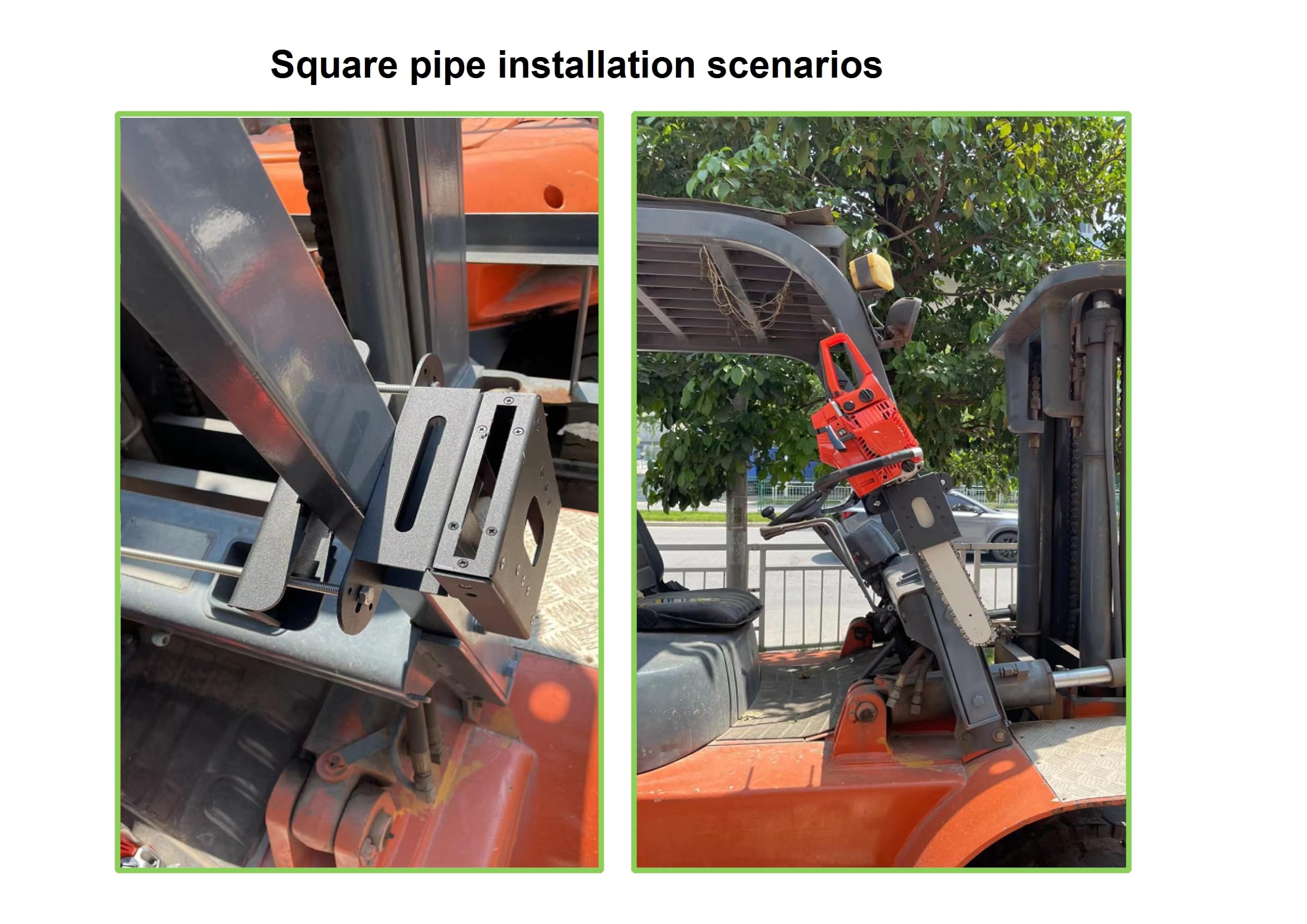 Soporte de motosierra, kit universal de soporte de motosierra para tractores, ATV, UTV, camiones, vehículos utilitarios, adecuado para la mayoría de tamaños de motosierras, hierro resistente, se puede
