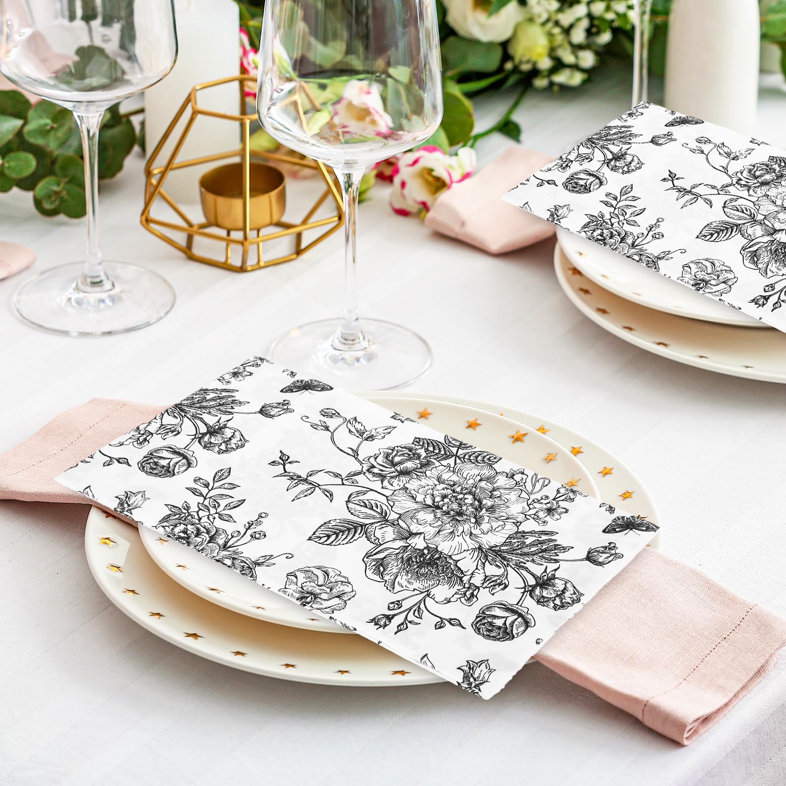 Pusteblumen-Servietten – 100 Stück, 4-lagig, 12,9 X 15,7 Cm Entfaltet, Für Geburtstag & Hochzeit