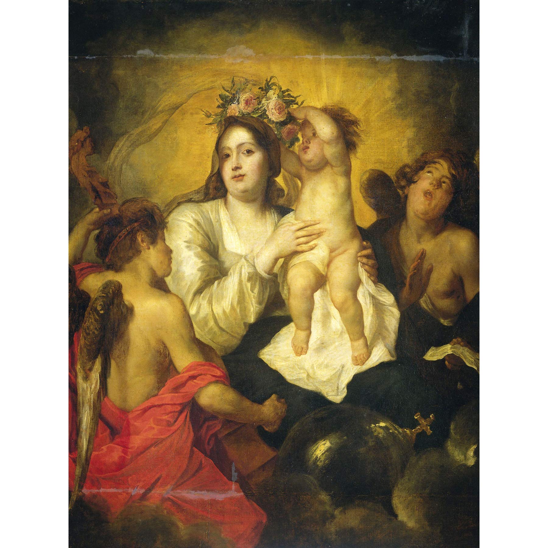 Artery8 Bosschaert Apotheosis The Virgin Large Wall Art Poster Print Thick Paper 18X24 Inch