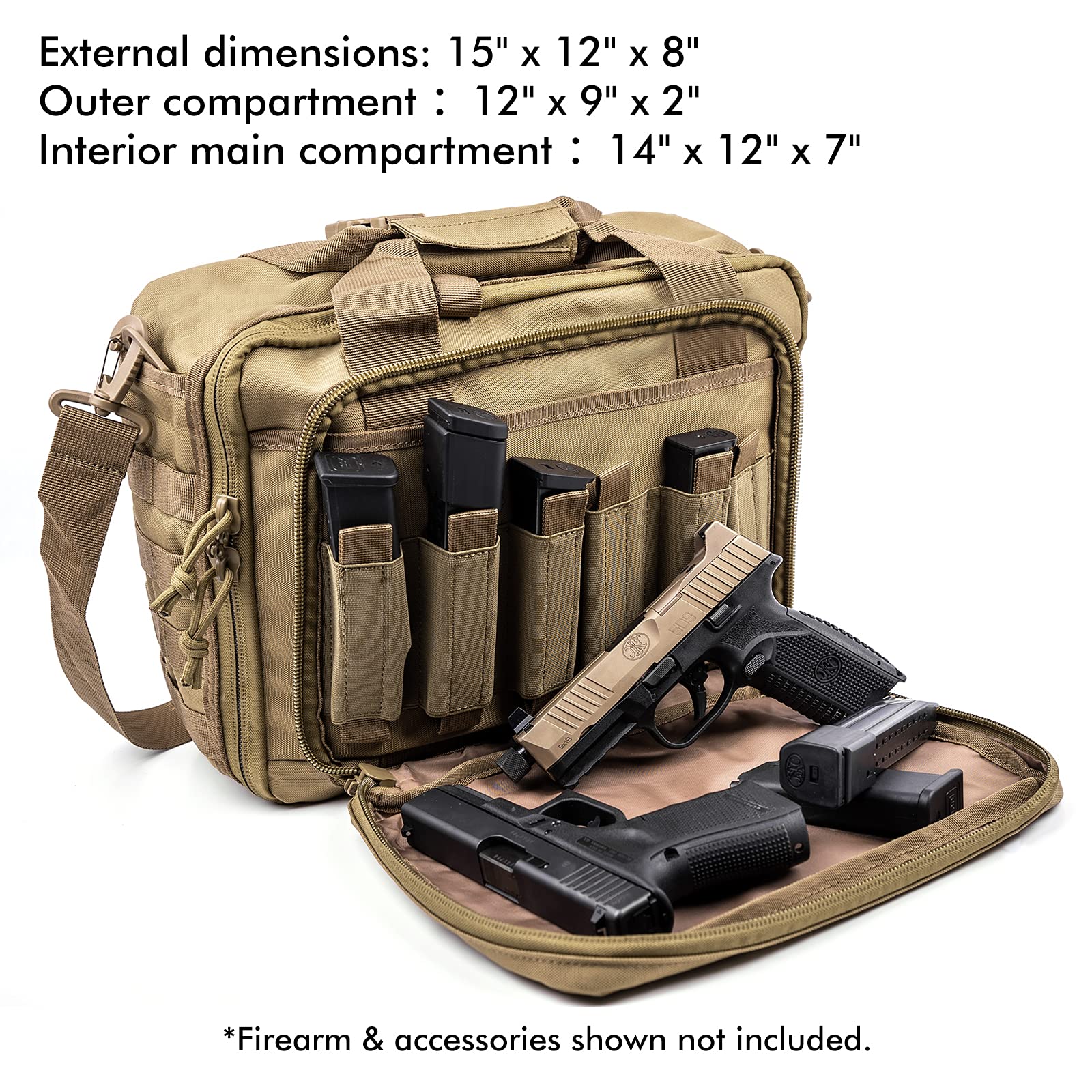 SEALANTIC Specialist Series Pistol Range Bag, Tactical Shooting Bag for Storage Pistol,Ammo