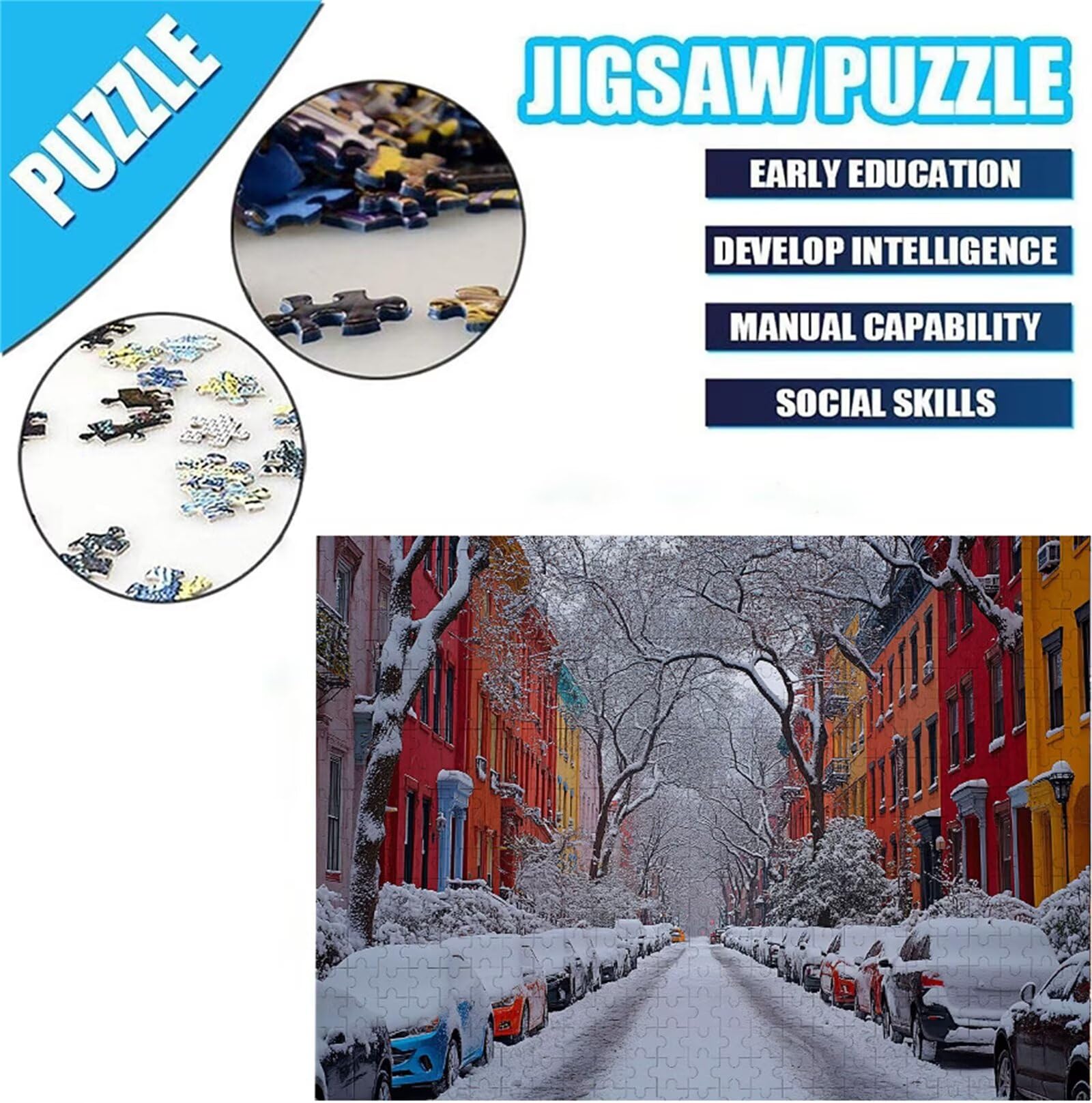 Puzzle 2000 Teile Kleine Stadt Klassische Puzzle Erwachsene Holzpuzzle EIN Herausforderndes RäTsel Trainieren Gehirn Denken Compact Box Mit Poster, Puzzlespiele Die Ganze Familie 70.5X99.5cm D-2