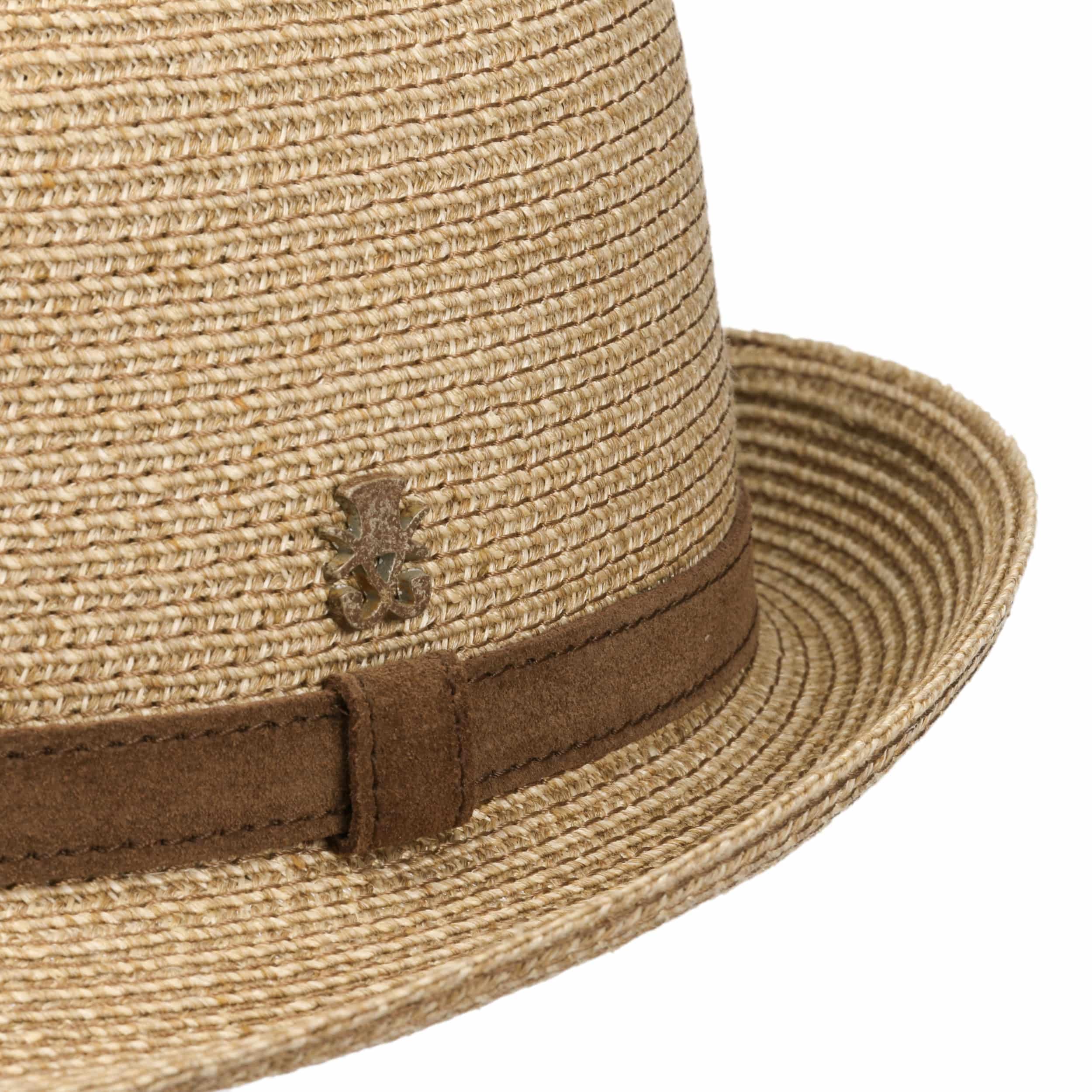 Mayser Zechbauer Trilby Hut Hanf Leinen UV-Schutz Ledergarnitur Made in EU Herren Sommer