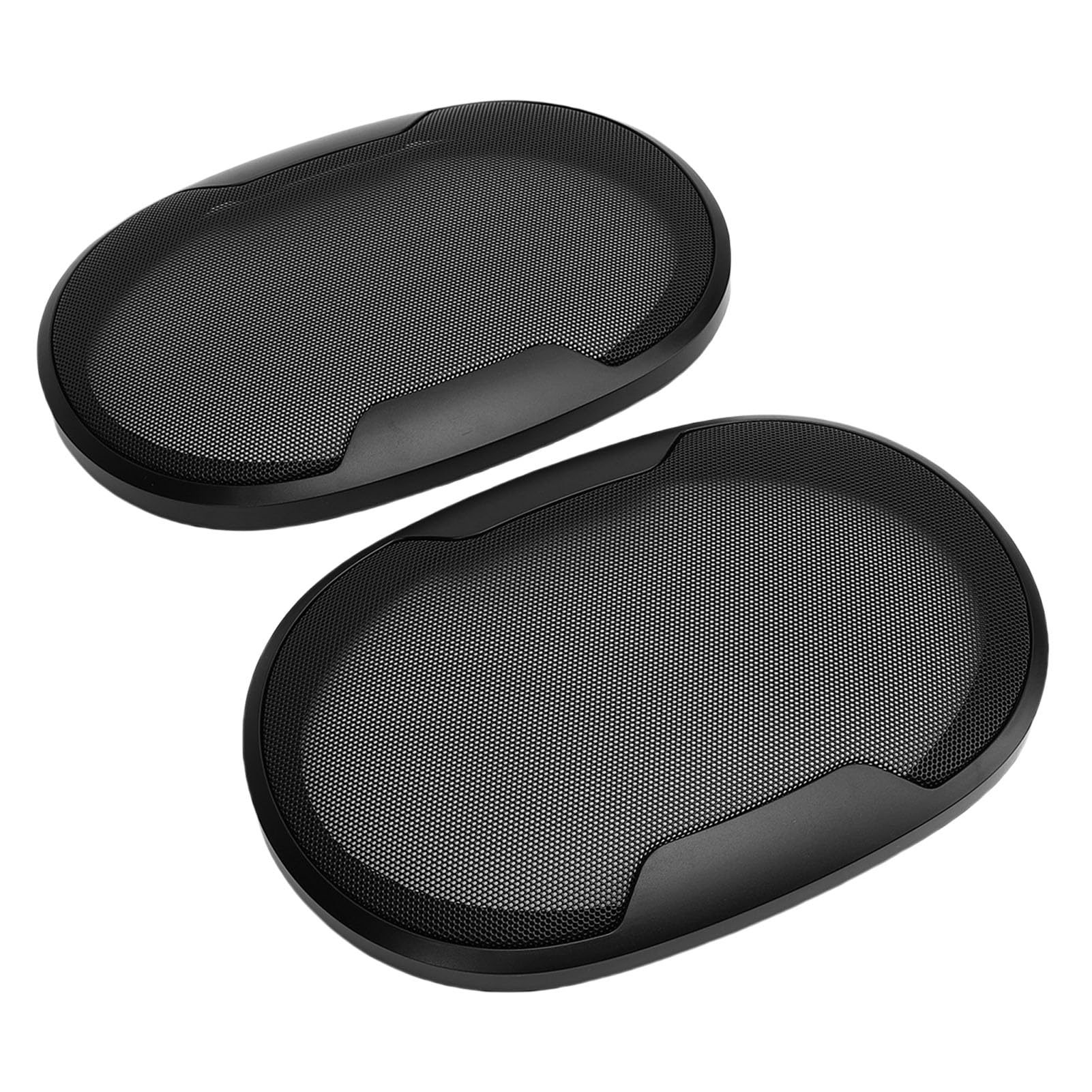 Copertura per altoparlante della portiera dell'auto, 2 pezzi, 25,3 x 17,5 cm, in acciaio laminato a freddo, in ABS, forma ovale, griglia protettiva, adatta per Home Theater fai da te