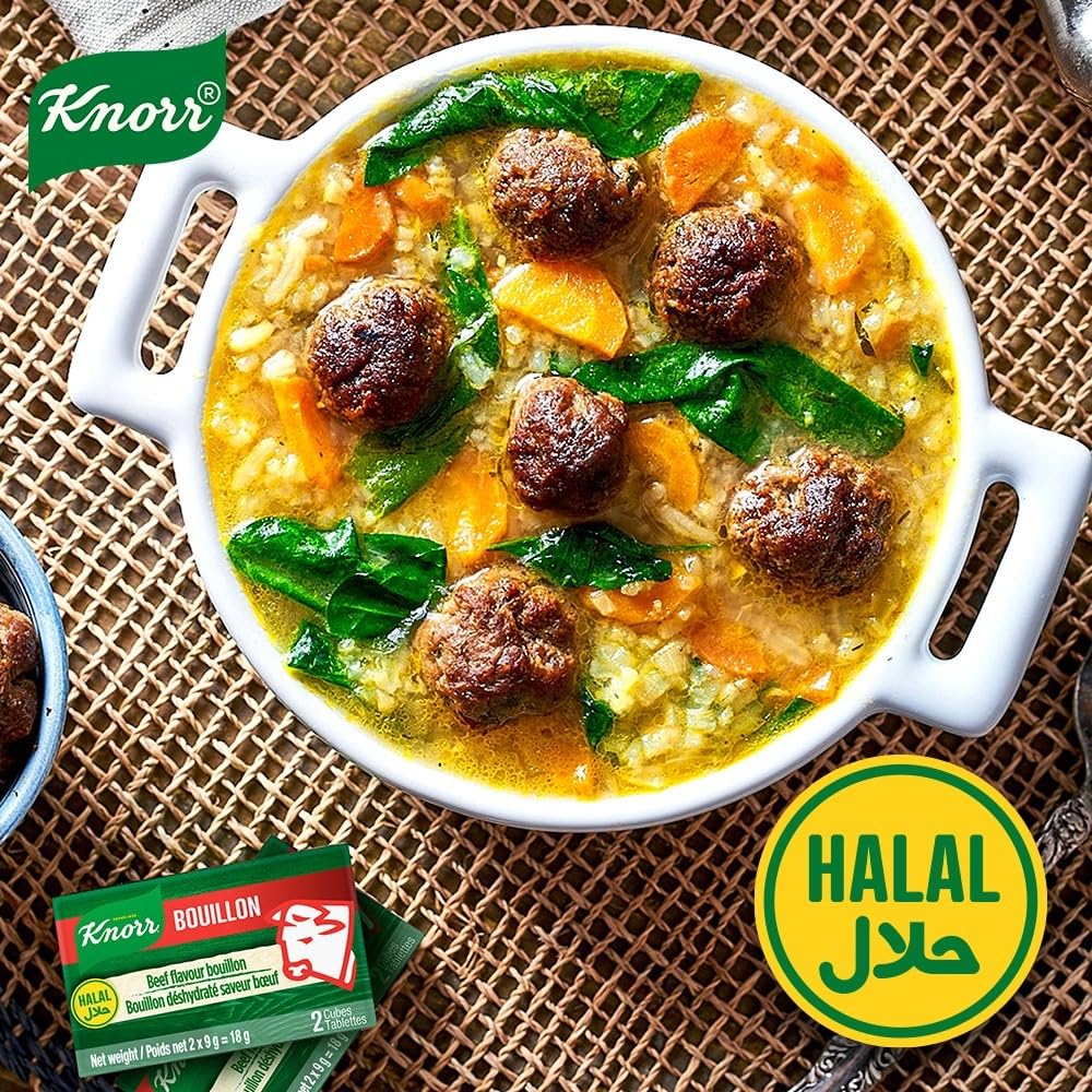 KNORR Bouillon Boeuf Halal Cube (6 Unités (6 x 8 x 9g))