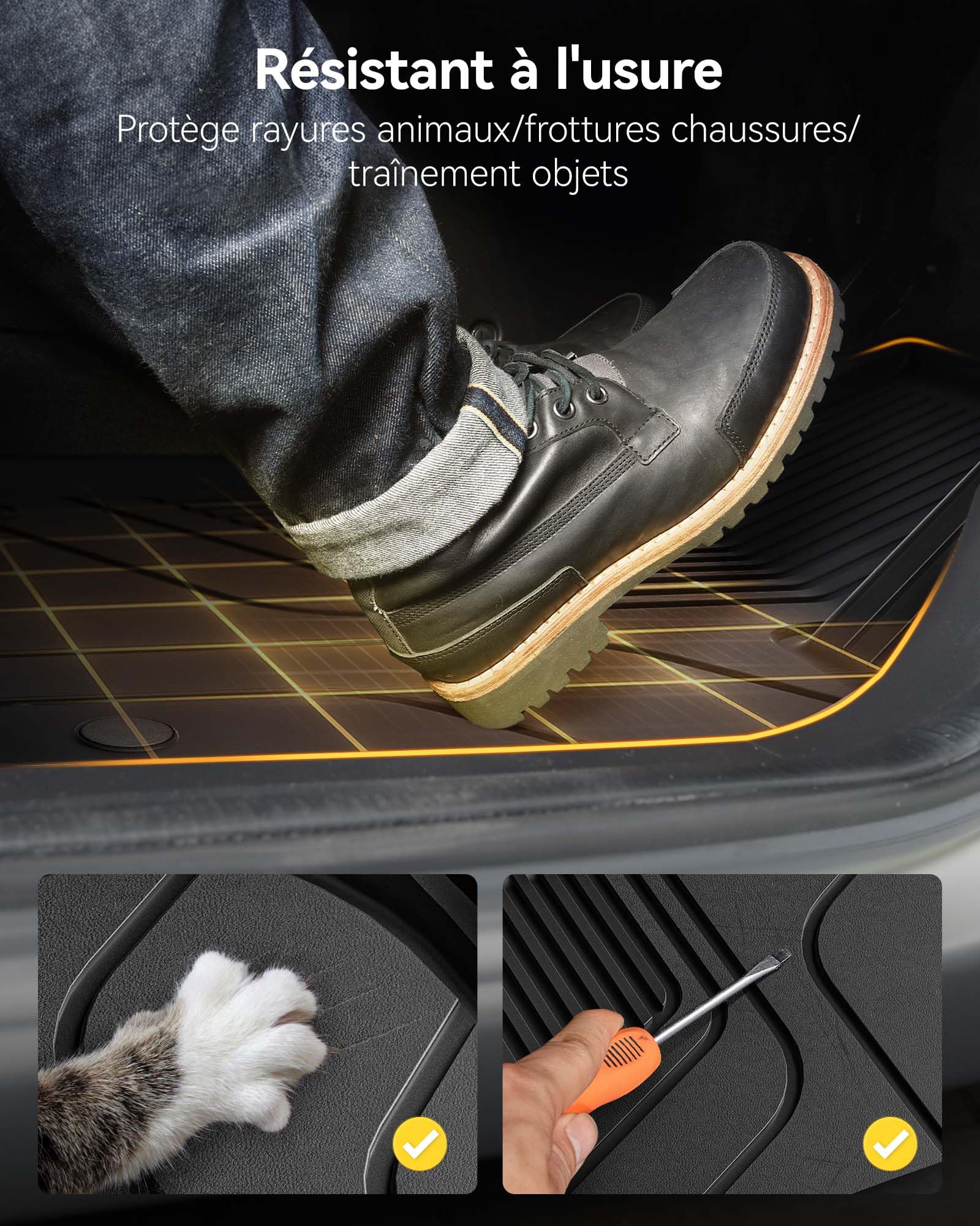 3W Tapis de Sol Tesla Model Y Juniper 2025 2026 Premium/Performance, Compatible avec Model Y Standard 2026, Protection Toutes Saisons en Thorex™, Antidérapant et Imperméable