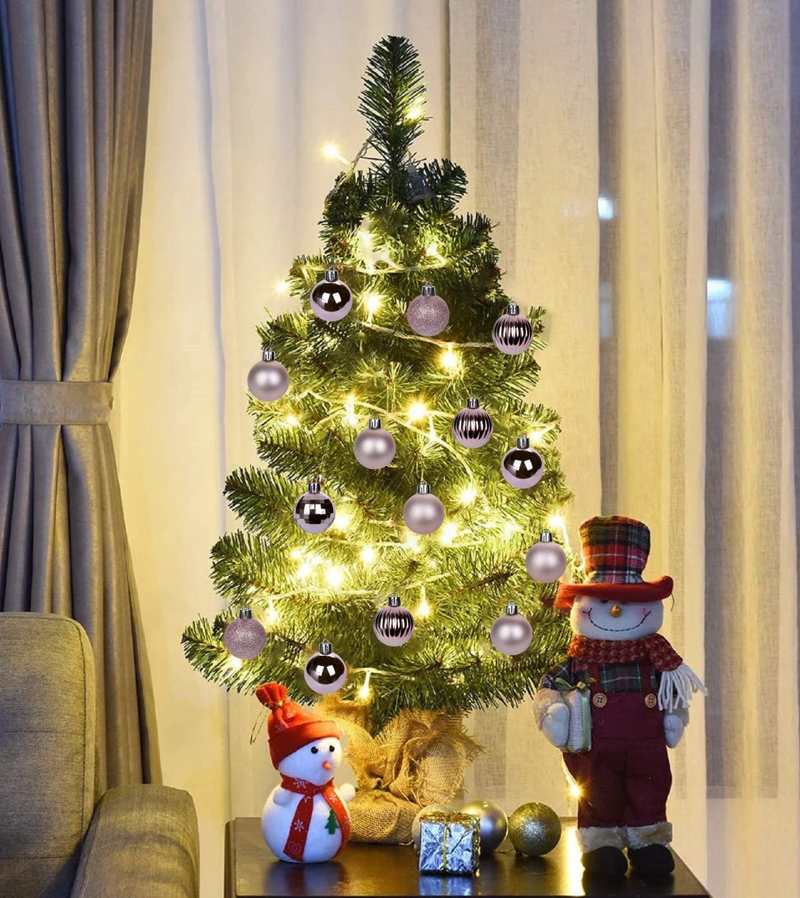 Boules De Noël Ornements Boules De Noël Incassables, 30 Pièces, 2.36 Pouces, Décorations D'Arbre