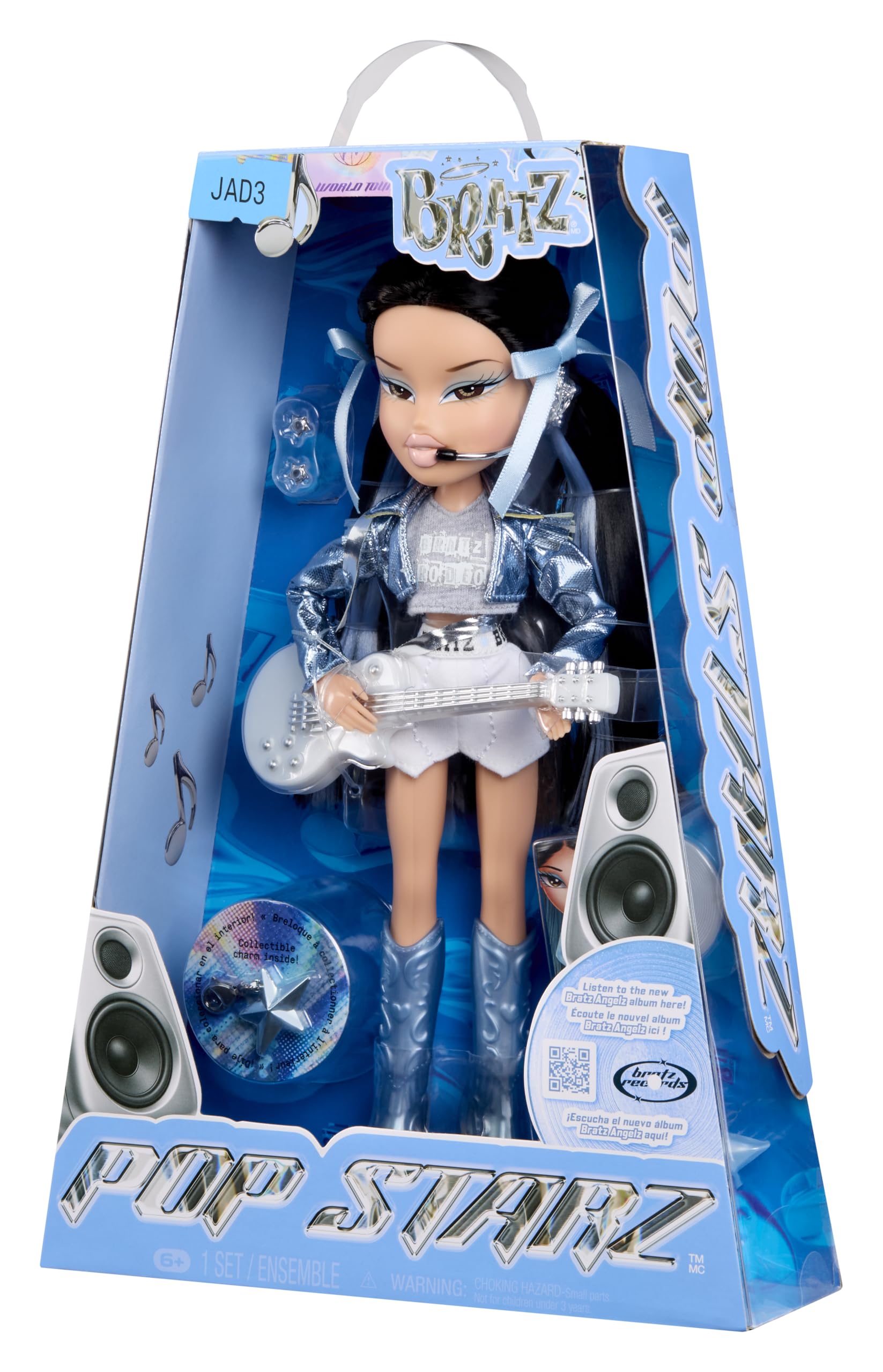 Bratz Pop Starz Jade - Bambola fashion con charm da collezione, outfit e accessori musicali