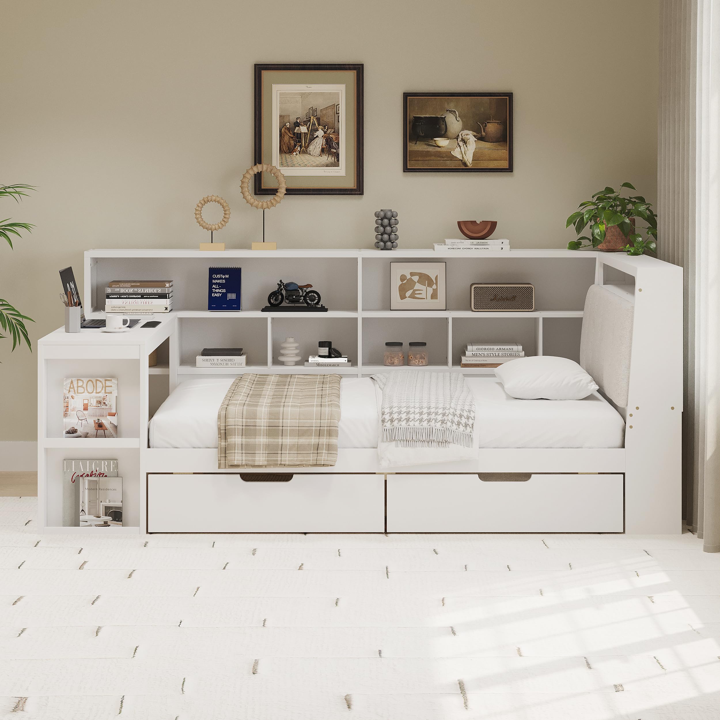 White Wood Daybed Desk B51C43 By Leggett And Platt Casey Complete