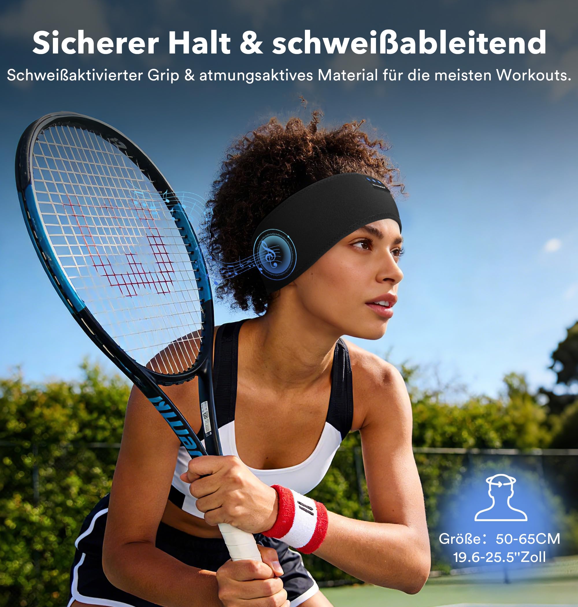Schlafkopfhörer Bluetooth,Schlaf Kopfhörer Stirnband Bluetooth 5.4 Kopfhörer Geschenk für Männer/Frauen mit Ultradünnen HD Stereo Lautsprecher für Sport,Schlafen,Reisen,Meditation,Entspannen
