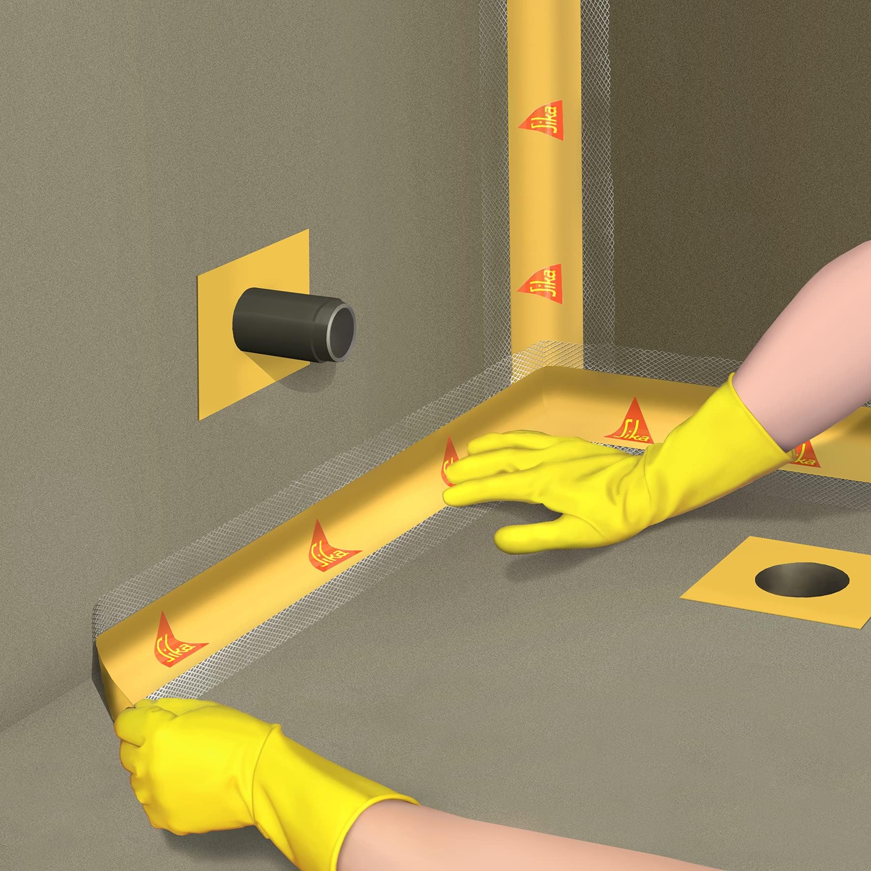 SIKA - Nastro sigillante per piastrelle - SikaSeal Tape S - 5 m | Nastro per giunti e giunti di dilatazione sotto le piastrelle, per ambienti umidi, impermeabile e flessibile