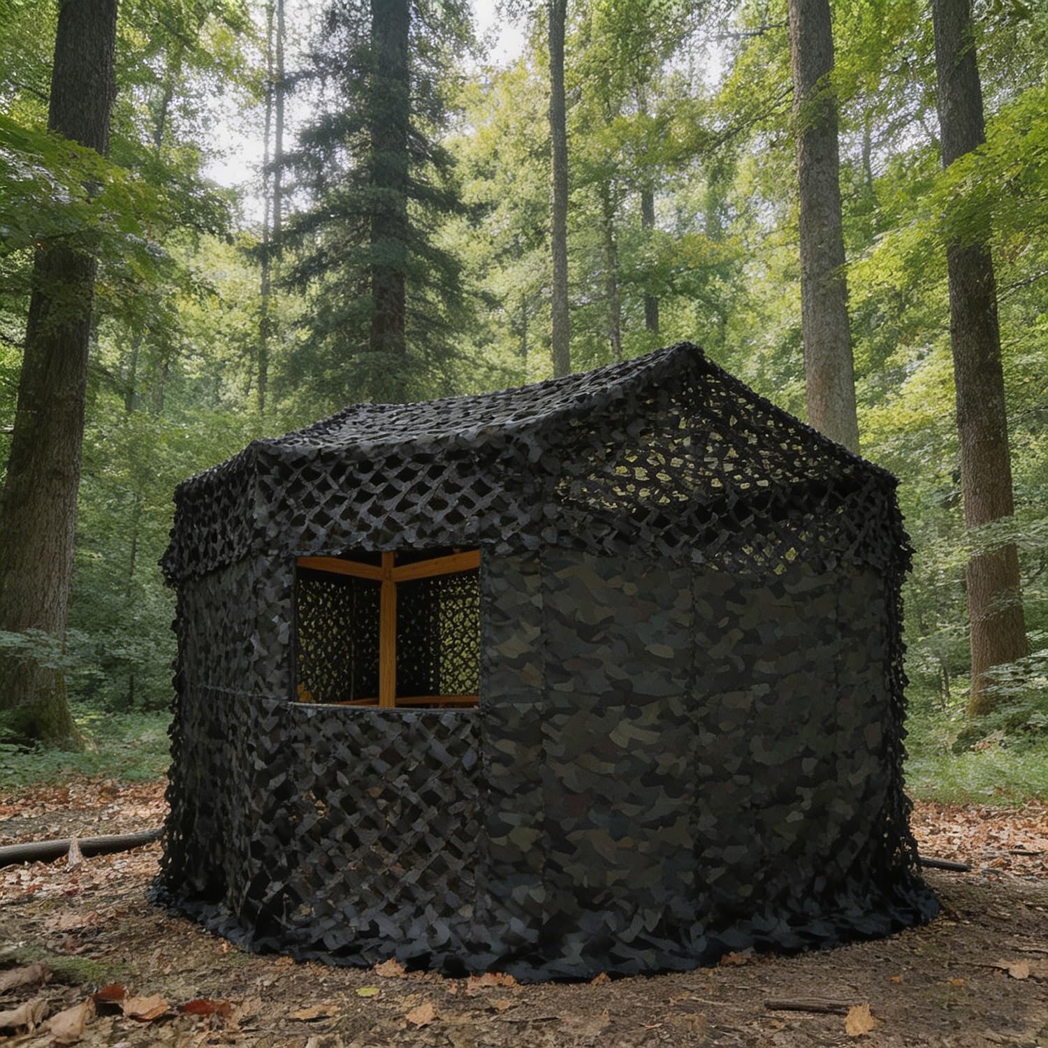 Red De Camuflaje De Caza 3x4.0m, Poliéster 210D Impermeable Y Anti-Desgarro, Malla De Ocultación para Puesto De Caza Y Observación De Aves(4x7.0m/13.1x23.0FT)