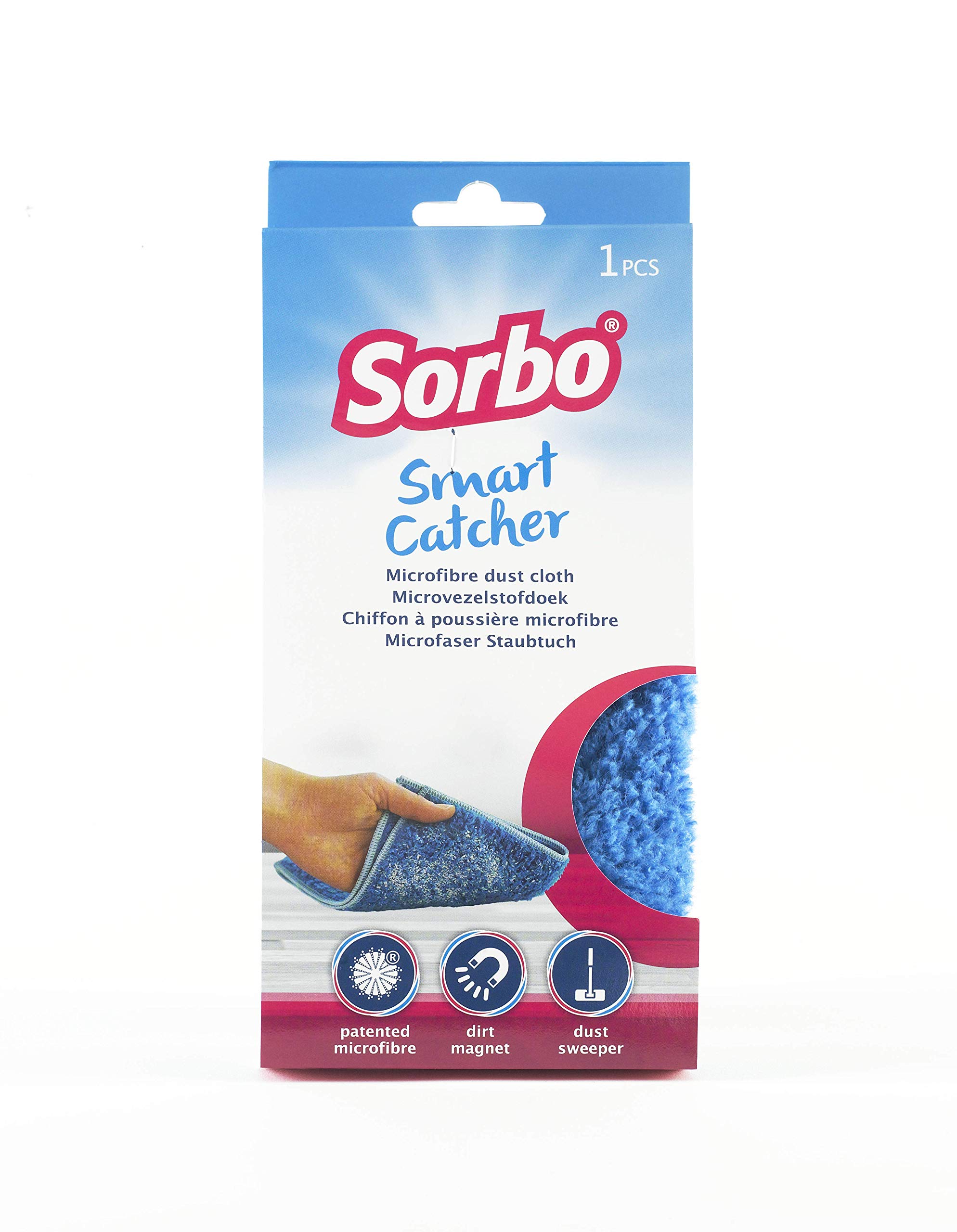 Sorbo Dust Catcher, Dust Magnet, Ultra Soft Microfibre Cloth, Chemical Free Cleaning, 28 cm x 23 cm, Blue