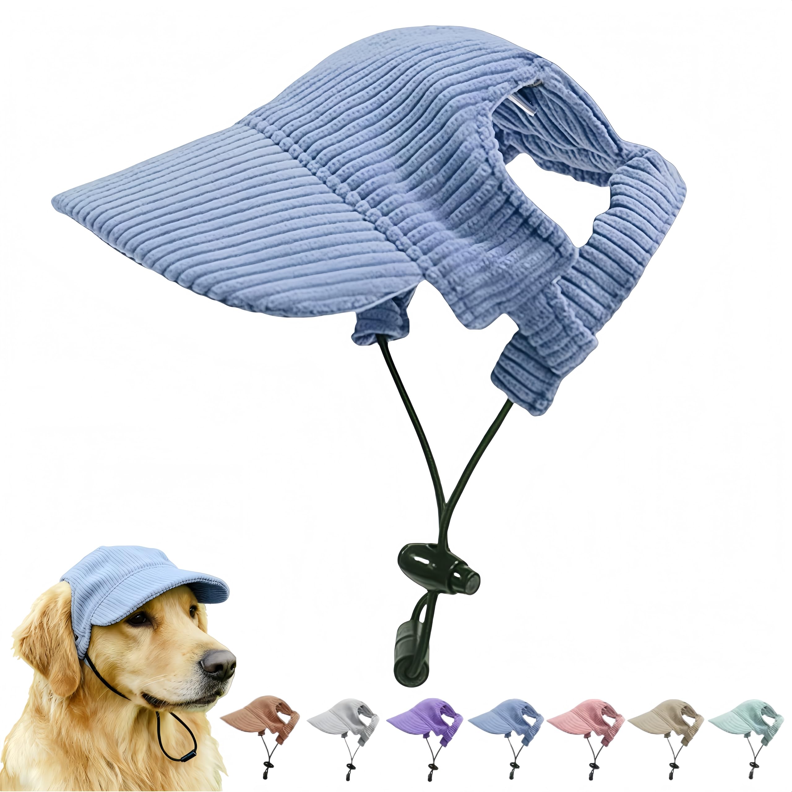 Chapeau à visière solaire pour chien pour les balades d'été au parc en taille M