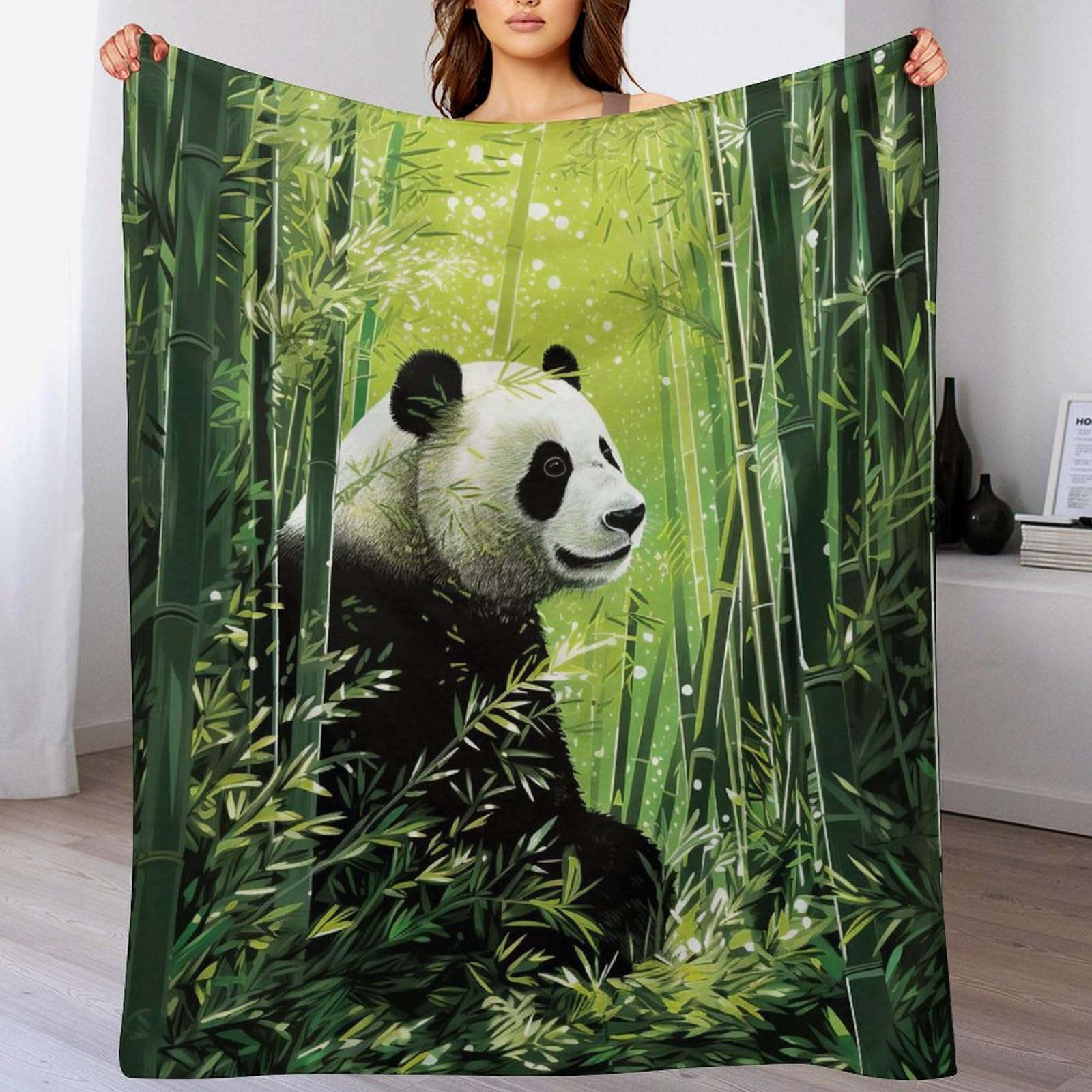 Manta de forro polar de panda un detalle suave y confortable para regalar a ninos y adultos