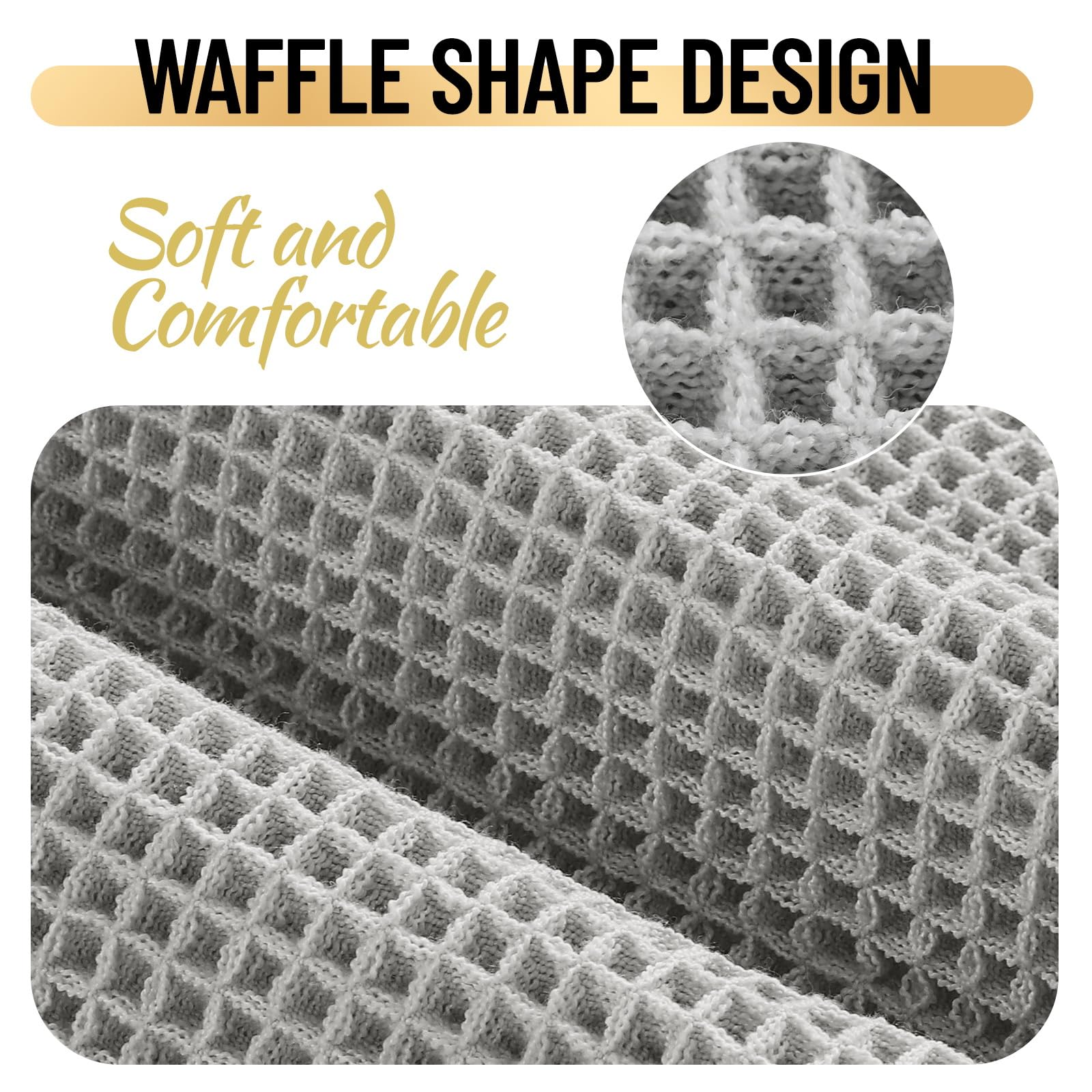 Tapis de bain antidérapant et anti-moisissure gaufré - 40 x 60 cm - Gris clair - Lavable en machine - Super absorbant et extra doux - Confortable