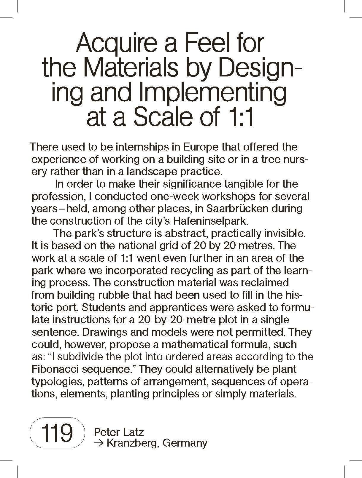 250 Things a Landscape Architect Should Know