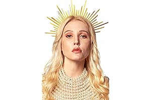 Halo Crown Sunburst Spike Crown Headpiece Mary Headband Women's Halloween Costume
