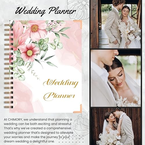 Miniatura 3 de Agenda de boda rosa y organizador para la novia, planificador de boda, libro de compromiso único para parejas recién comprometidas, organizador de