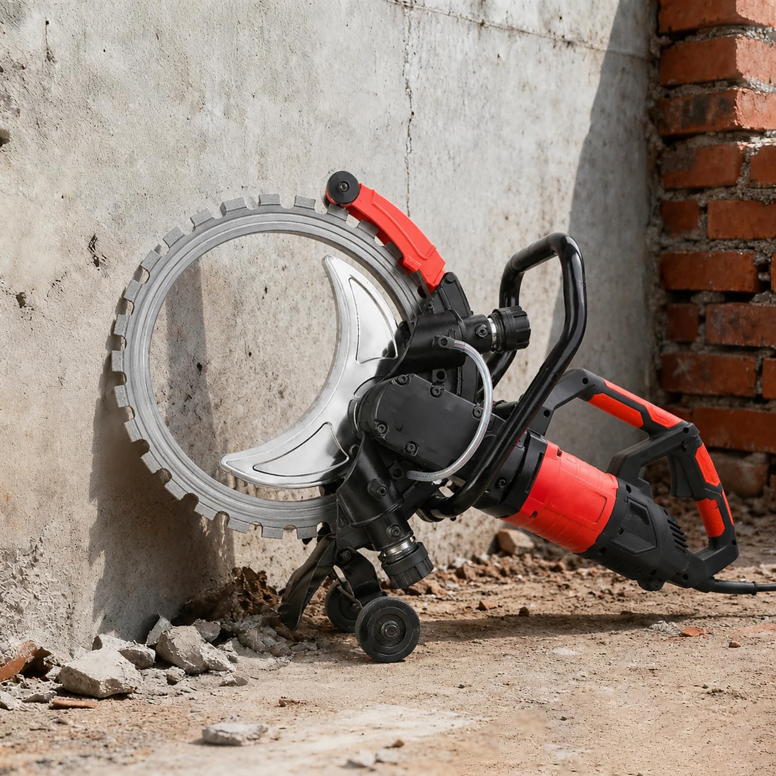 HCAUYNN Electric Ring Saw for Concrete, 9500W Water Fed Concrete Cutter for Wall Cutting Masonry Brick and Stone