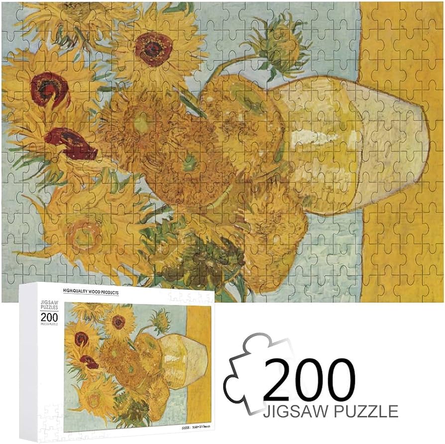 Amazon.co.jp: ジグソーパズル 200ピース ゴッホ ひまわり パズル 木製