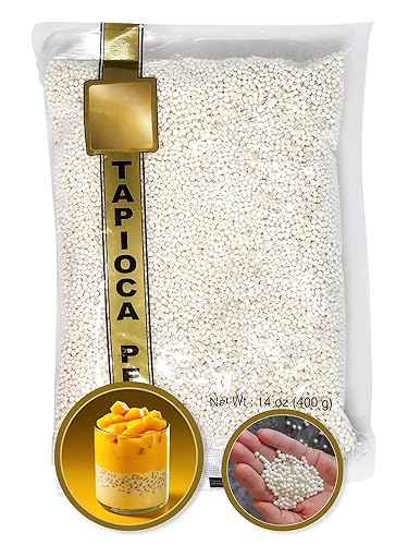 Bolas de sagú pequeñas de tapioca Boba Pearls de yuca  Lo mejor para té con leche de burbujas Boba, pudín de tapioca, postres, sopa o salsa espesante disponible en Yaxa Peru