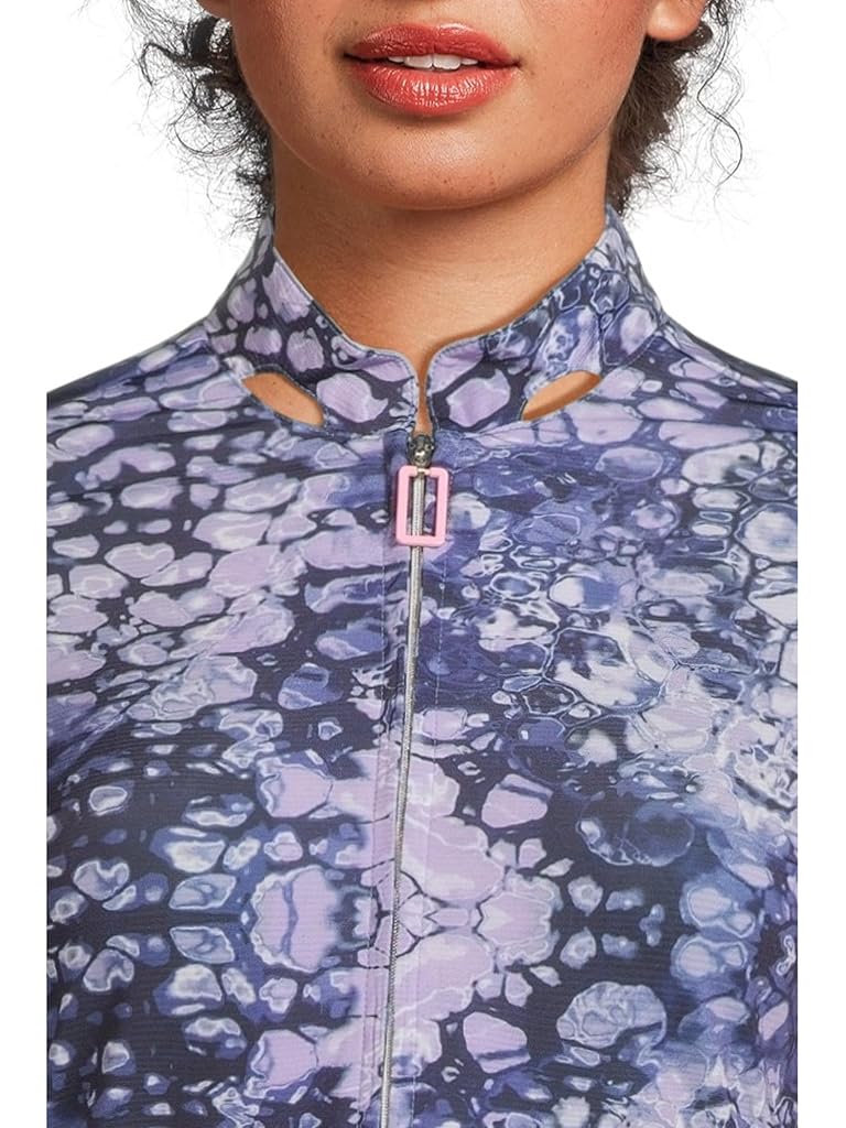 Brown Jamie Sadock Bubbles Print Long Sleeve Sunsense Top