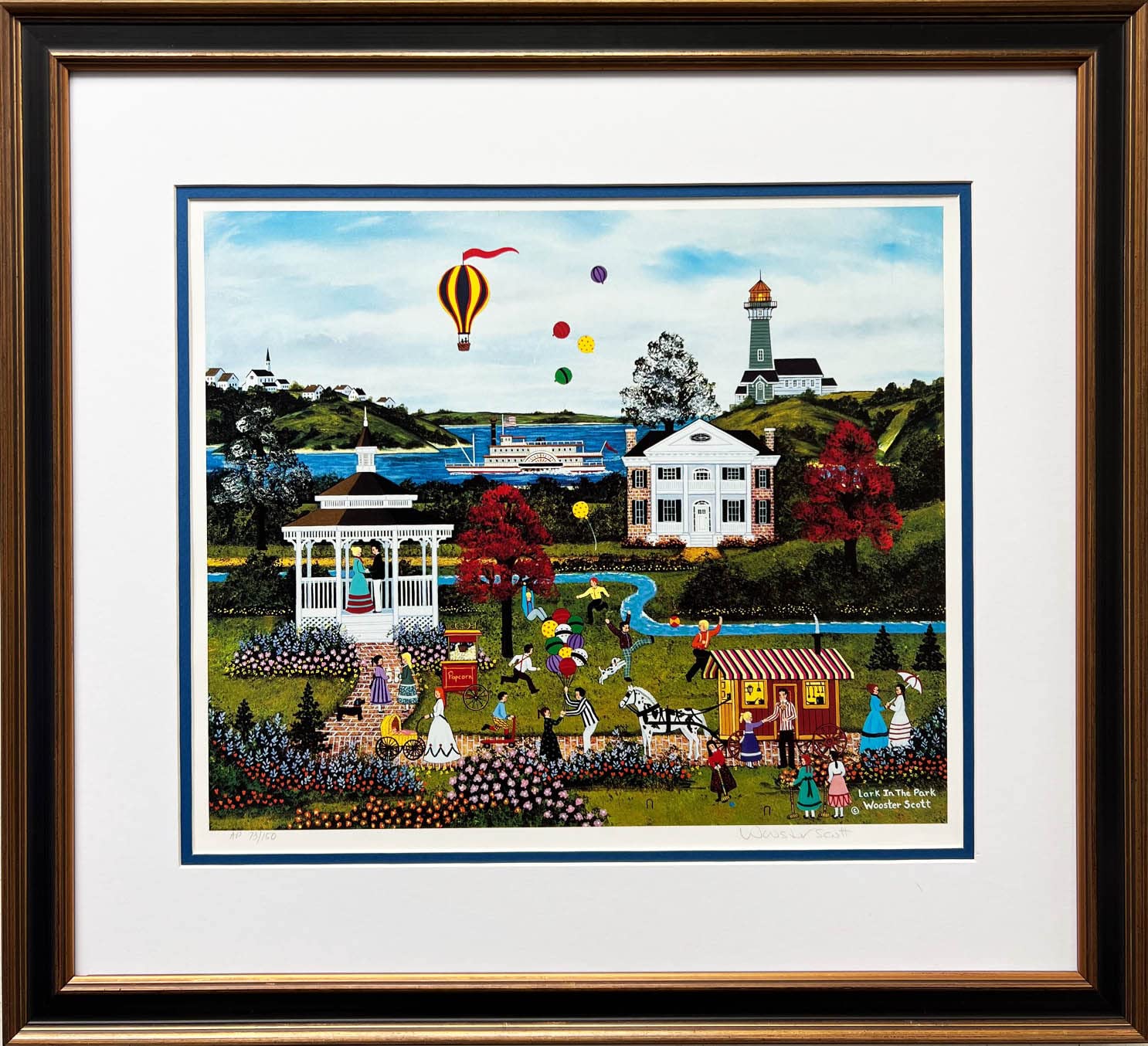 Amazon.com: Jane Wooster Scott Lark in the Park CUSTOM FRAMED