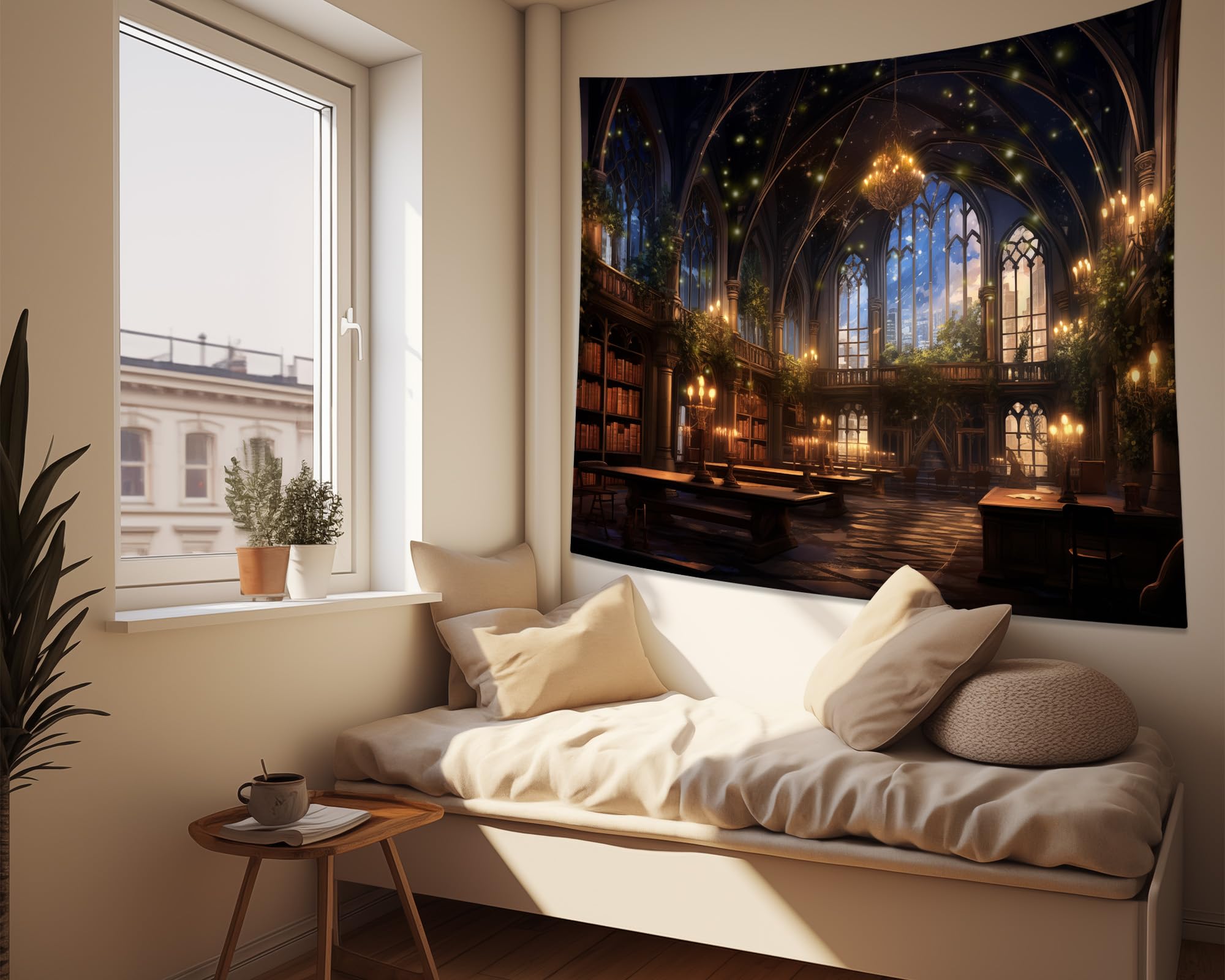 Fantasy Library Tapestry