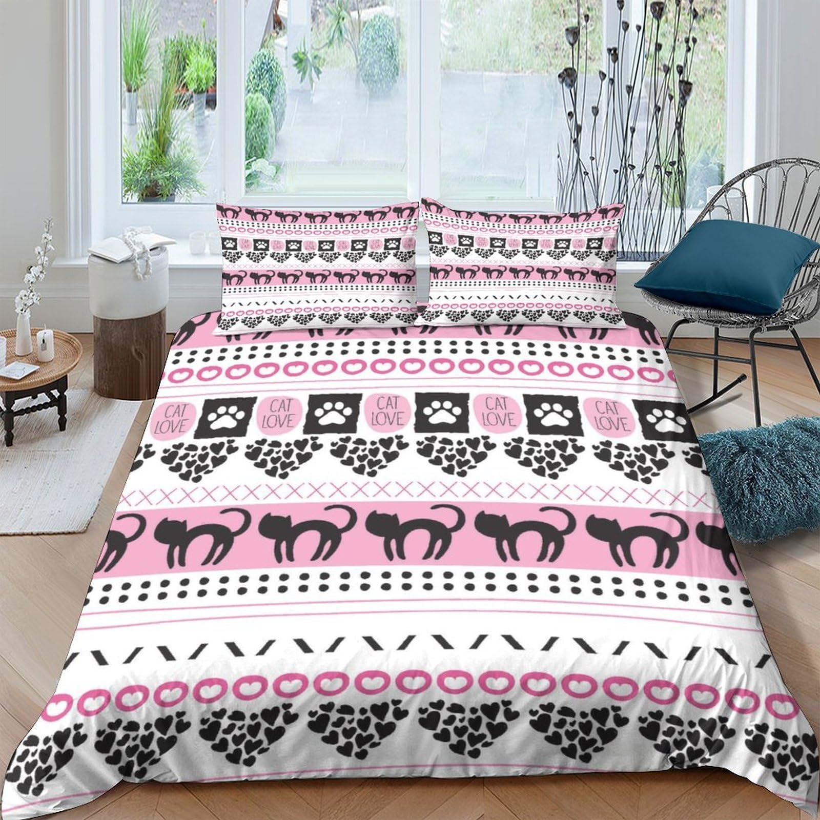 Ctjqhvkz Style-4 3D Printed Pink Elephant Fitted Sheet Microfiber Soft Black Tribal Mattress Cover For Bedroom Guest Room Decor Single（135X200cm）