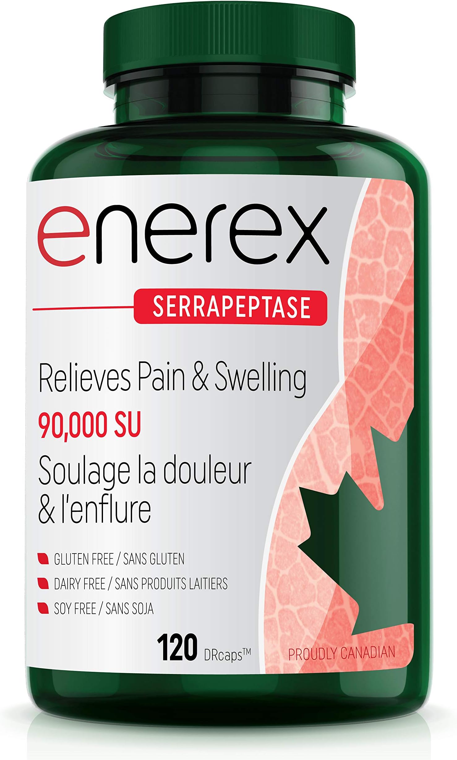 ENEREX Serrapeptase 90,000 SU - Pain and Inflammation Enzyme (90,000 SU, 120)