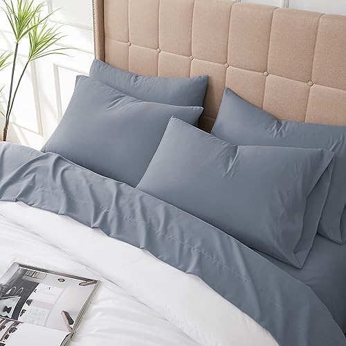 Miniatura 6 de SouthShore Fine Living Vilano Springs, juego de sábanas de 6 piezas con bolsillo extra profundo de 21 pulgadas, calidad premium, fácil cuidado, sin