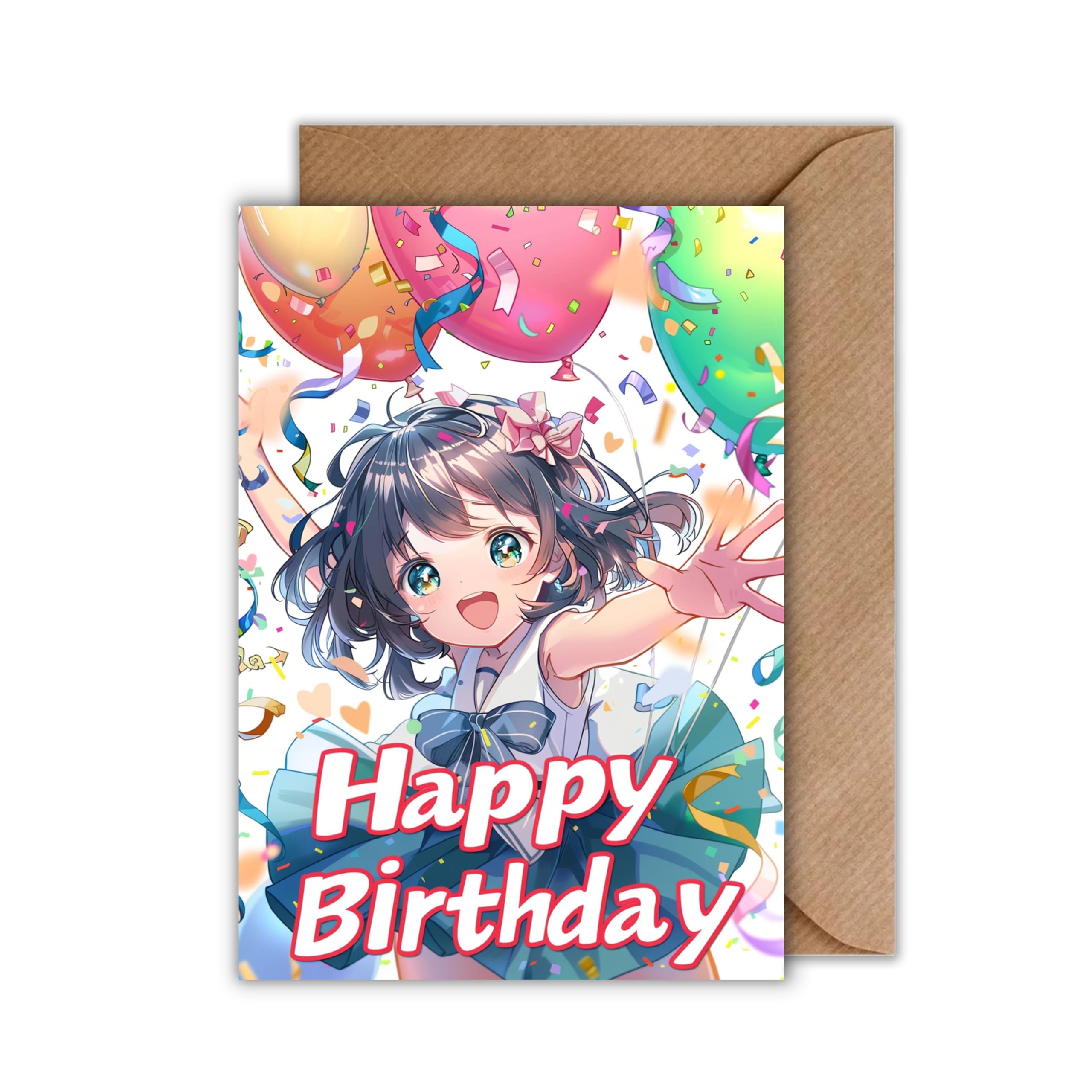 WBdesignz Anime Birthday Card with Envelope - Nealtight Birthday