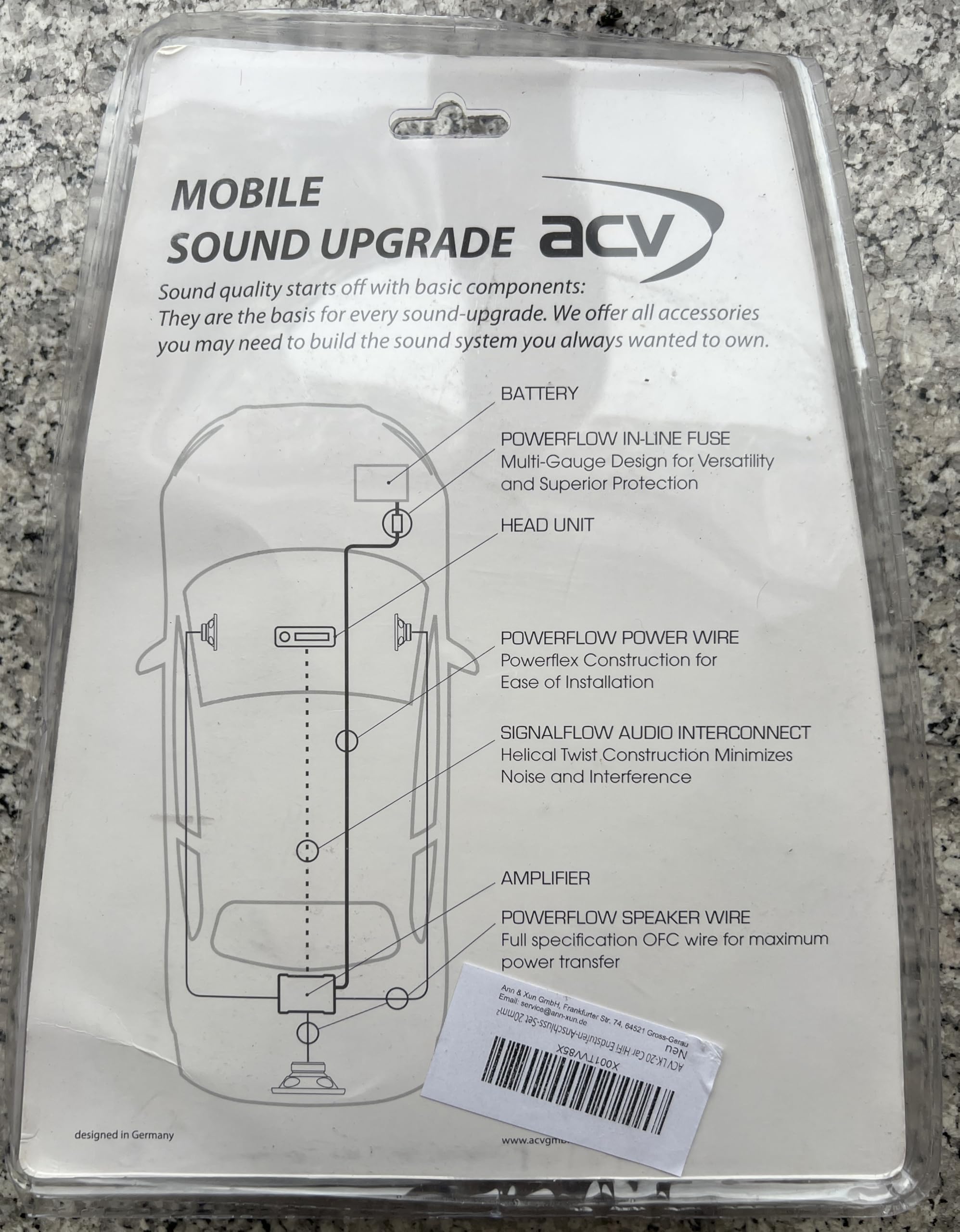 ACV LK-20 Car HiFi Endstufen-Anschluss-Set 20 mm²