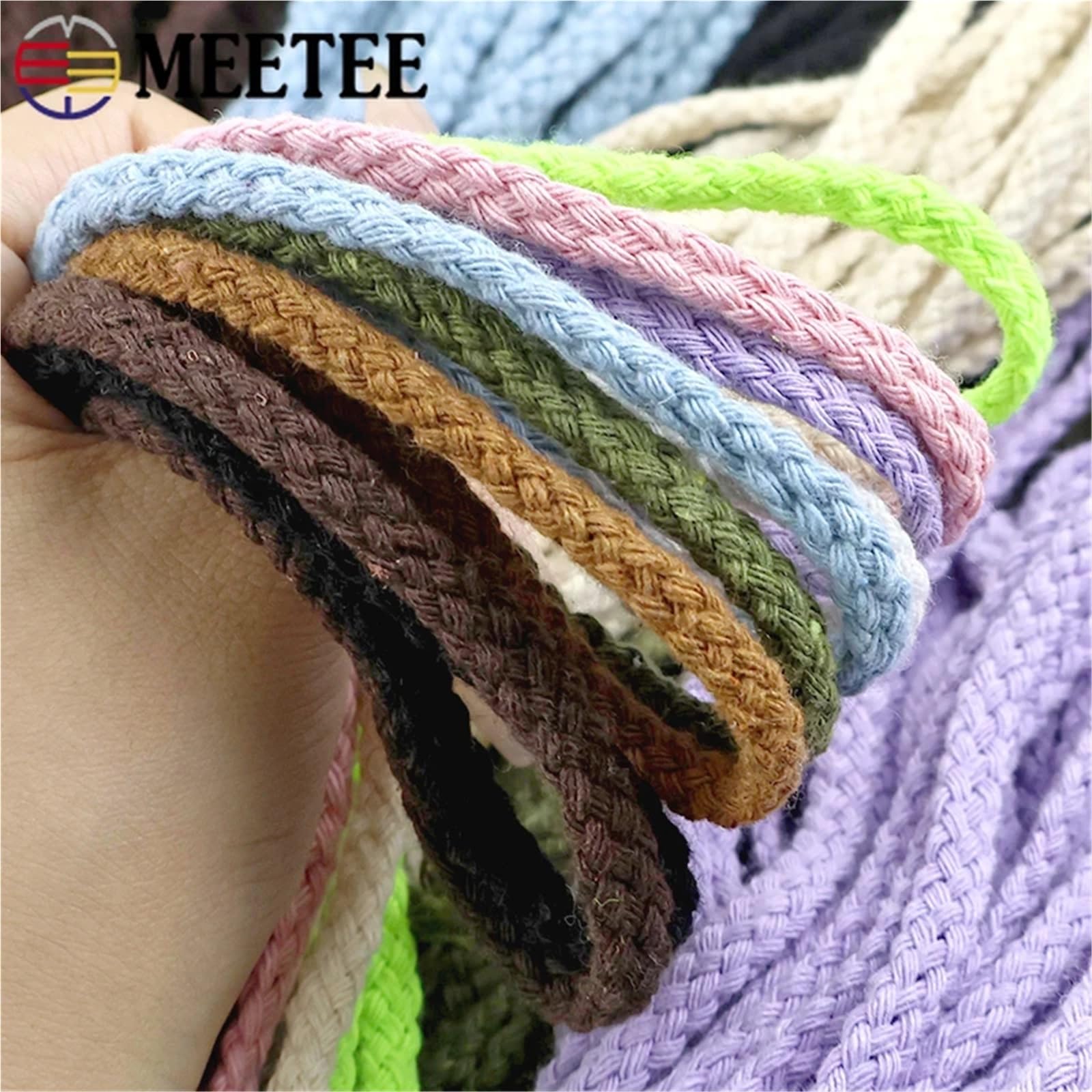 Corda in cotone macramè per fai da te, corda intrecciata resistente e durevole per progetti di annodamento, tessitura e sospensione, ideale per decorazioni domestiche e progetti artistici