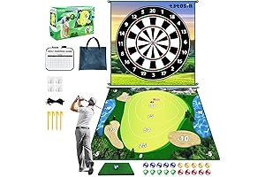 Double-Sided Golf Chipping Mat - Indoor/Outdoor Golf Training for Adults and Family