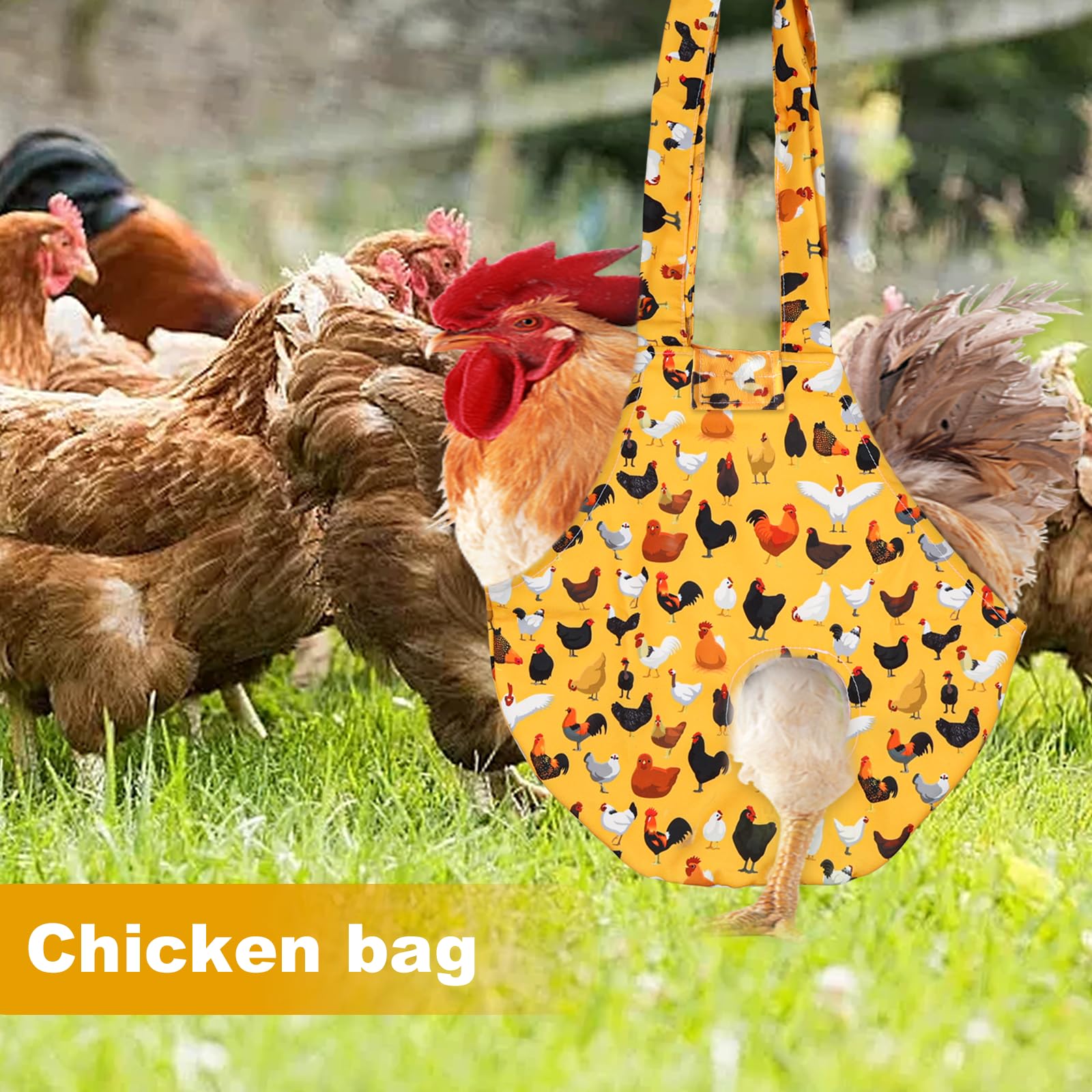 Chicken Bag, Étanche Sac De Poulet Fourre avec Poignée Sac Porte-Poulet Sac de Transport à Bandoulière Sac Poule pour Poule Coq Extérieur Voyage Randonnée Conduite