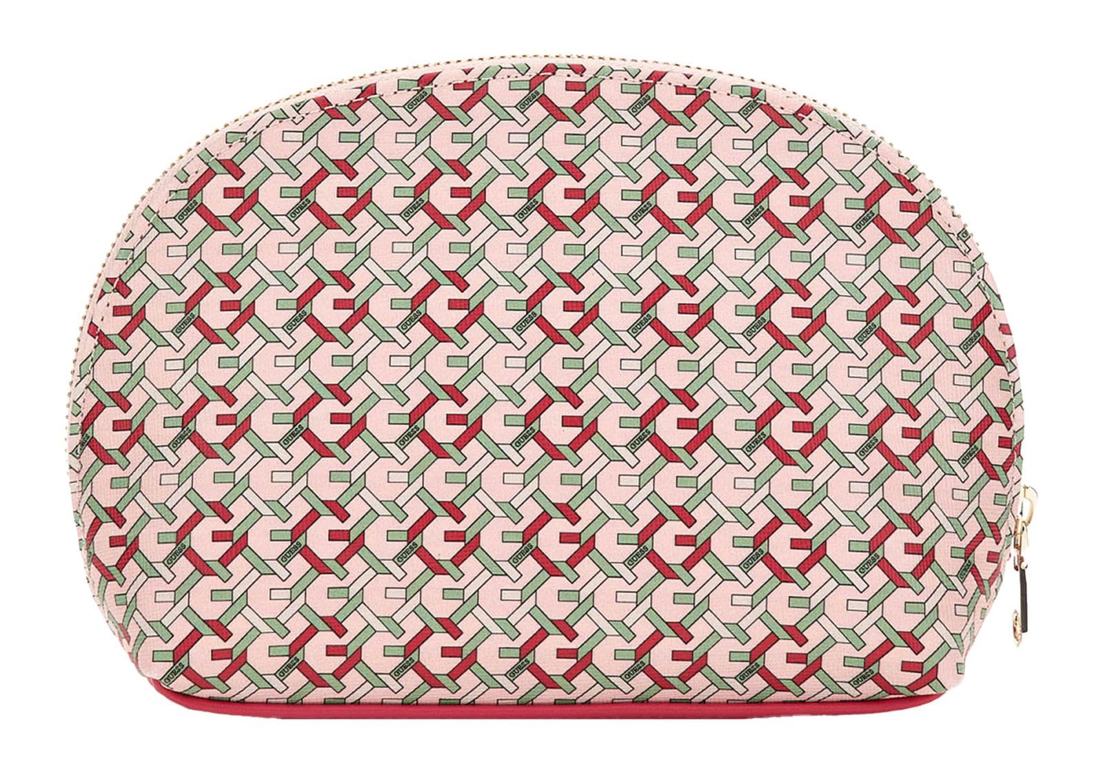 GUESS Kosmetiktasche Dome Travel Case Pink Multi rosa