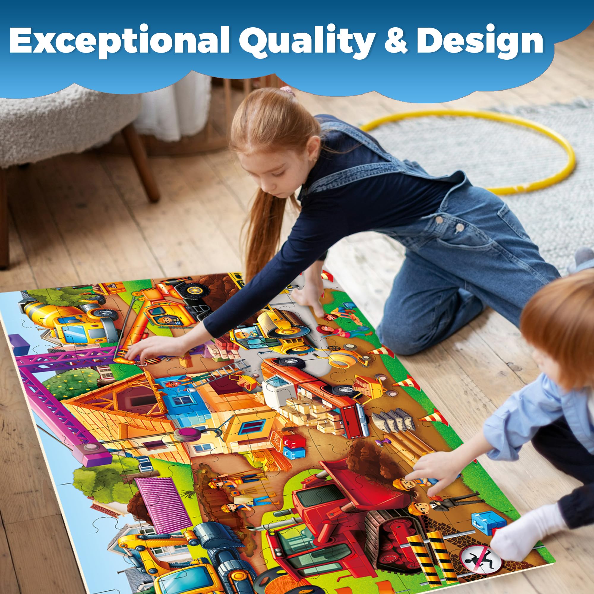 QUOKKA Floor Puzzles For 3 4 Year Olds, 60x90 cm 48 pc Giant Jigsaws For Children Age 4 5 - Image 4