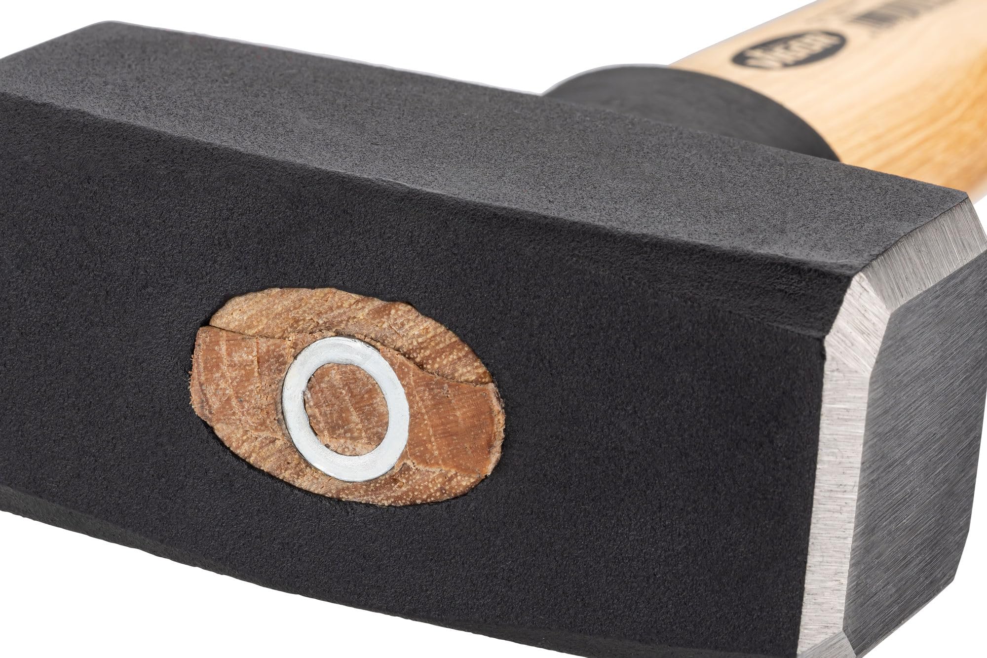 ViGOR V2663-1500 Massette 1500 g, manche en bois d'hickory avec protection contre les chocs en caoutchouc, longueur 280 mm, marteau lourd pour des coups puissants et un travail précis