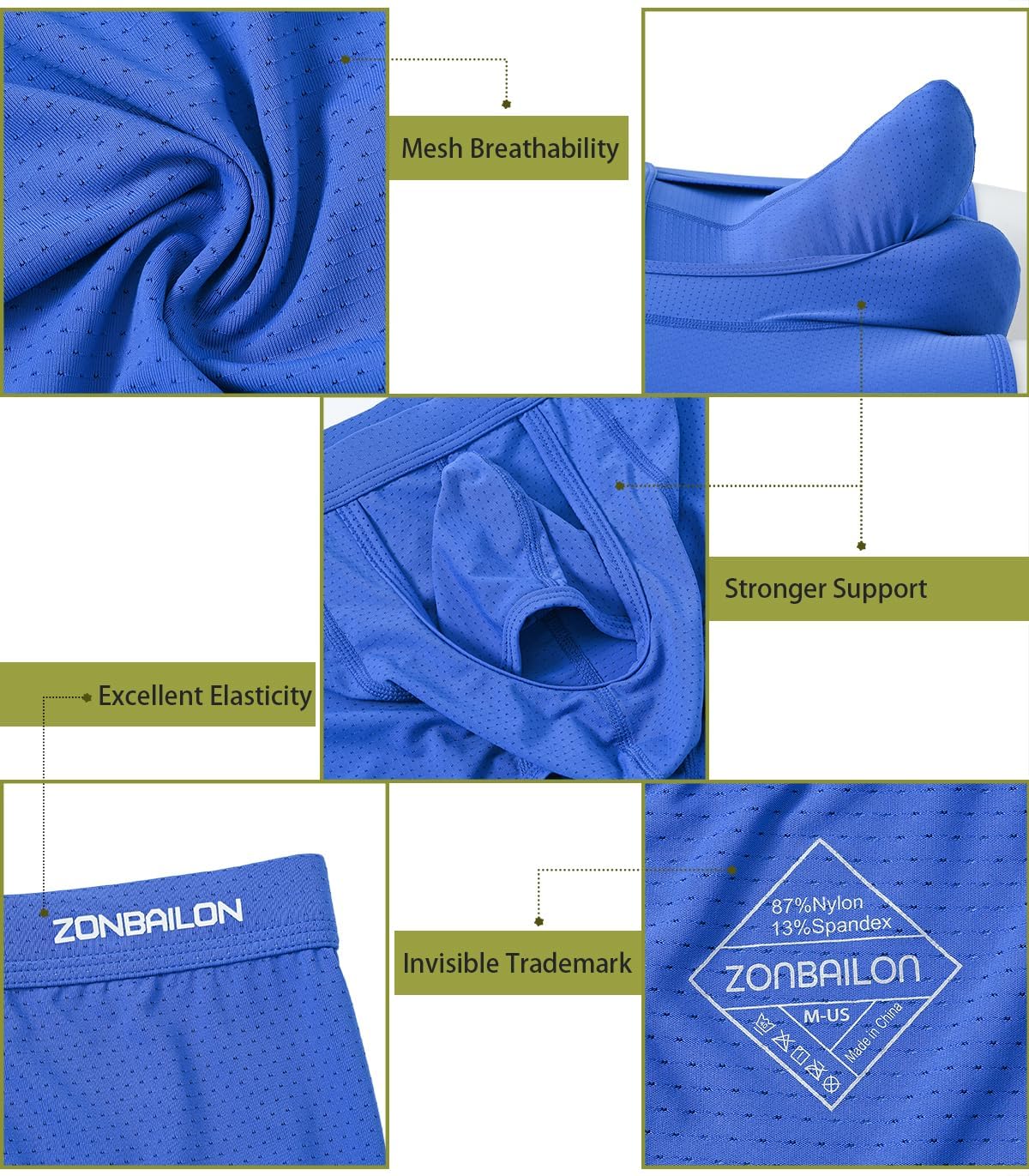 Men's Elephant Trunk Design Dual Pouch Underwear Bulge Boxer Briefs Separated Pouch - Image 4