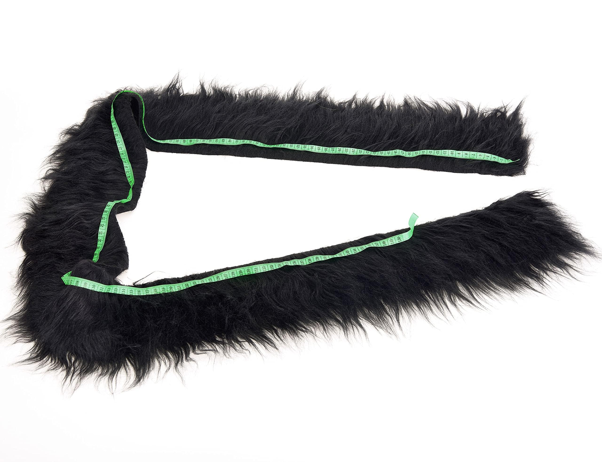 Shaggy Plush Faux Fur Fabric Precut Strips Fluffy Fuzzy Craft Fur for Gnomes Beard Hair Cosplay Costume Dwarf Decoration (Black - Image 4